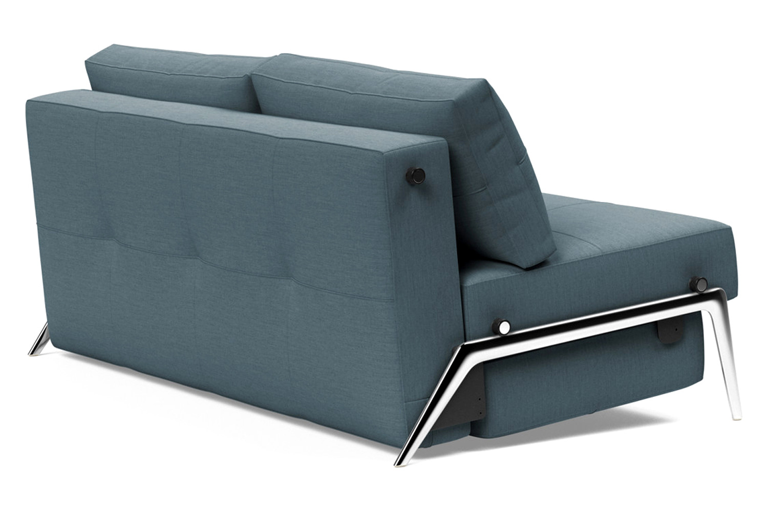 Innovation Living Cubed Queen Size Sofa Bed with Alu Legs - 573 Vivus Dusty Blue