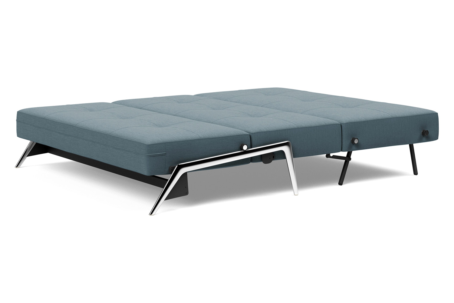 Innovation Living Cubed Queen Size Sofa Bed with Alu Legs - 573 Vivus Dusty Blue