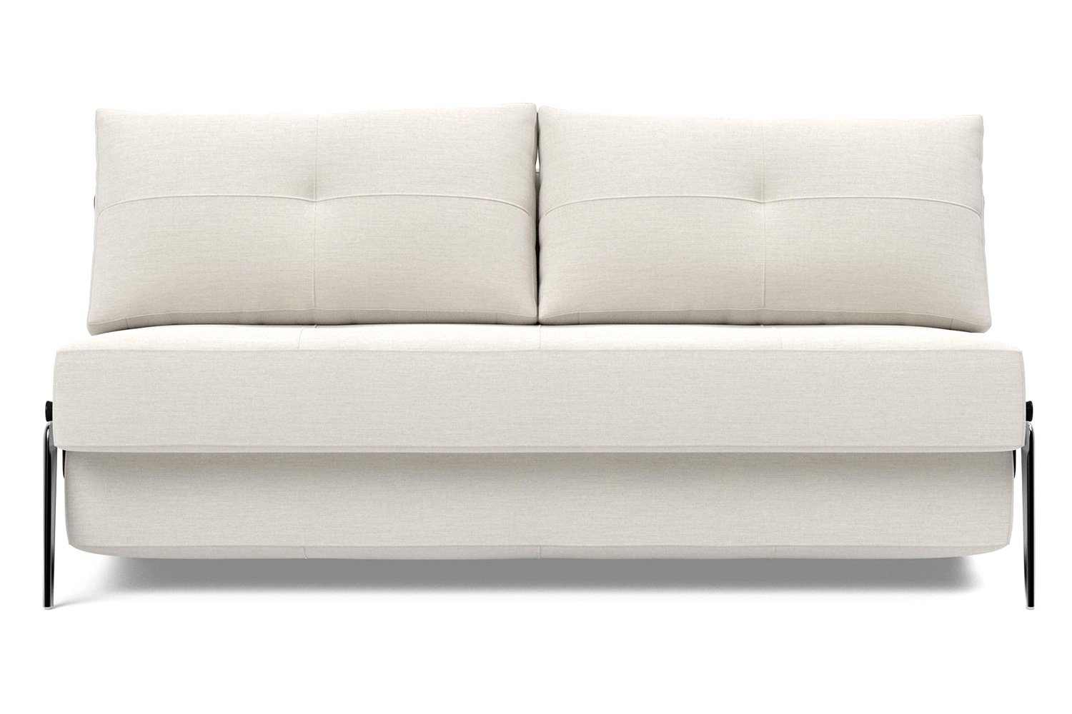 Innovation Living Cubed Queen Size Sofa Bed with Alu Legs - 574 Vivus Dusty Off White