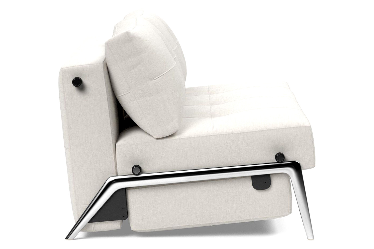 Innovation Living Cubed Queen Size Sofa Bed with Alu Legs - 574 Vivus Dusty Off White