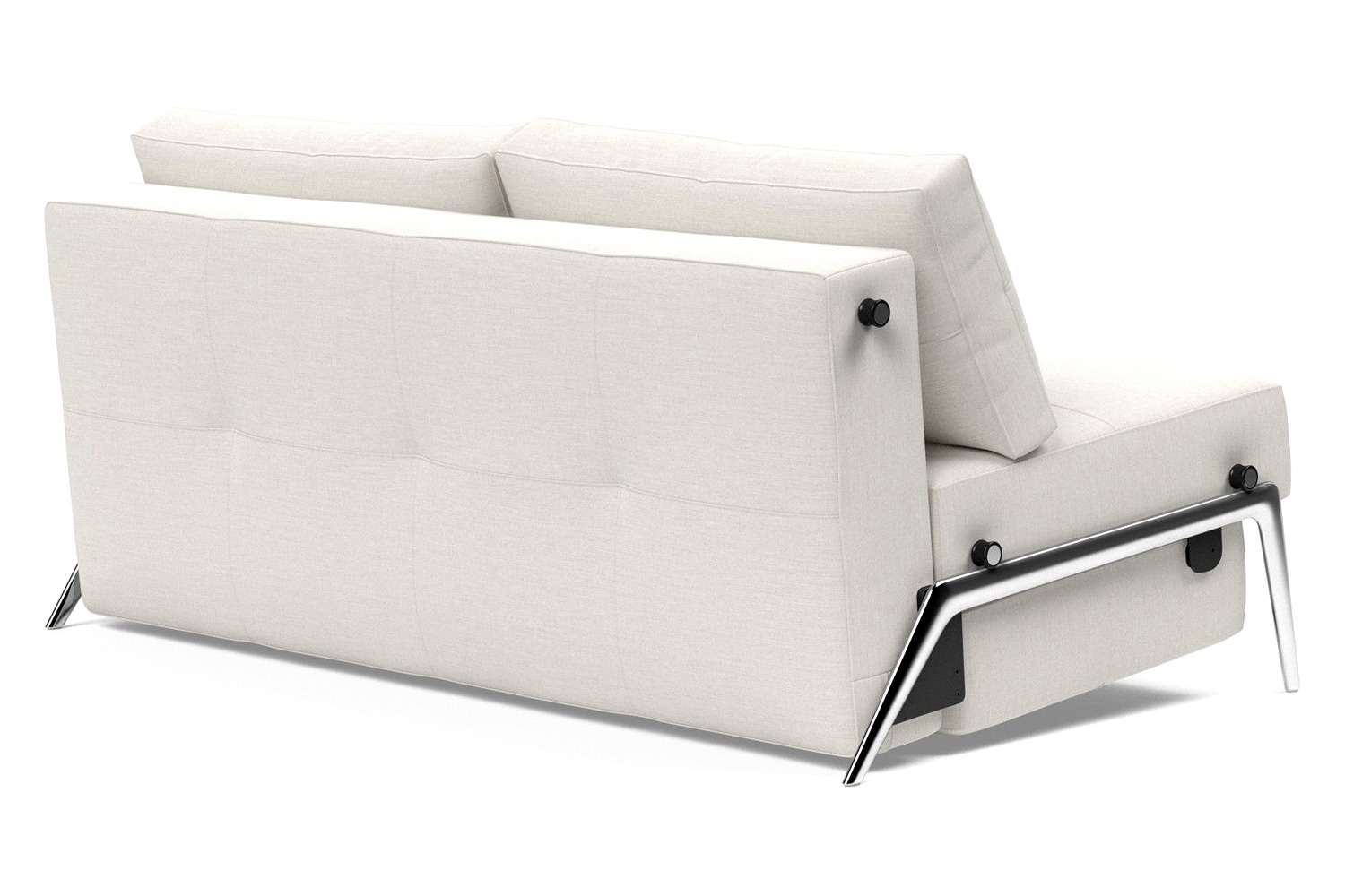 Innovation Living Cubed Queen Size Sofa Bed with Alu Legs - 574 Vivus Dusty Off White
