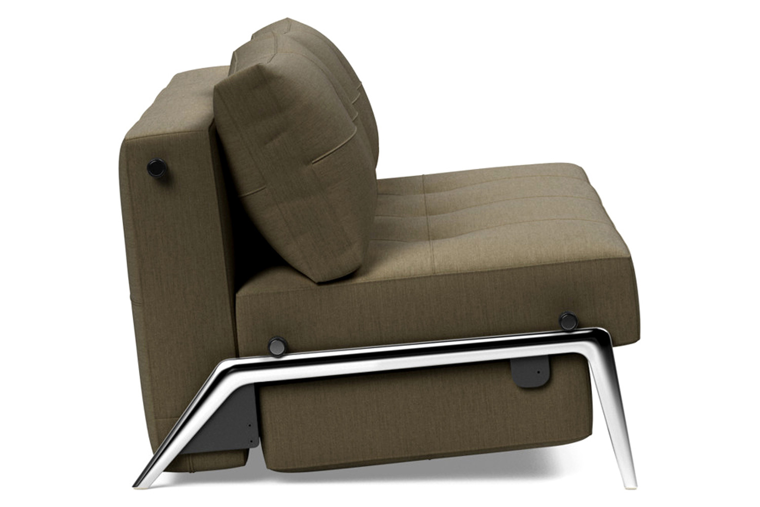 Innovation Living Cubed Queen Size Sofa Bed with Alu Legs - 575 Vivus Dusty Olive