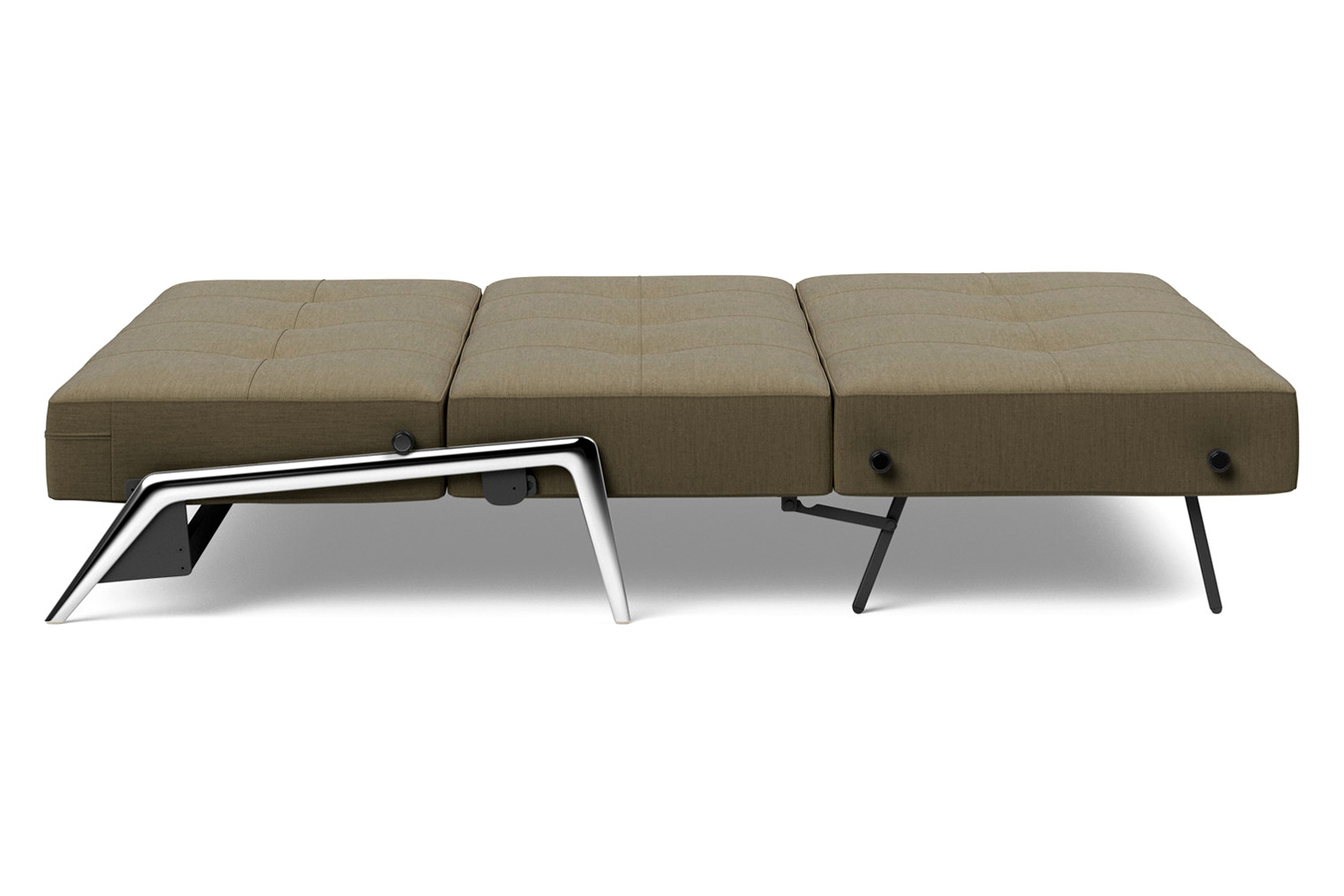 Innovation Living Cubed Queen Size Sofa Bed with Alu Legs - 575 Vivus Dusty Olive