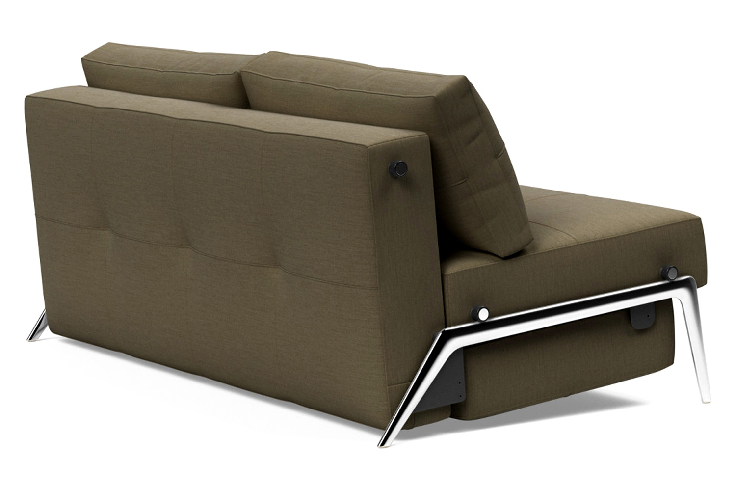 Innovation Living Cubed Queen Size Sofa Bed with Alu Legs - 575 Vivus Dusty Olive