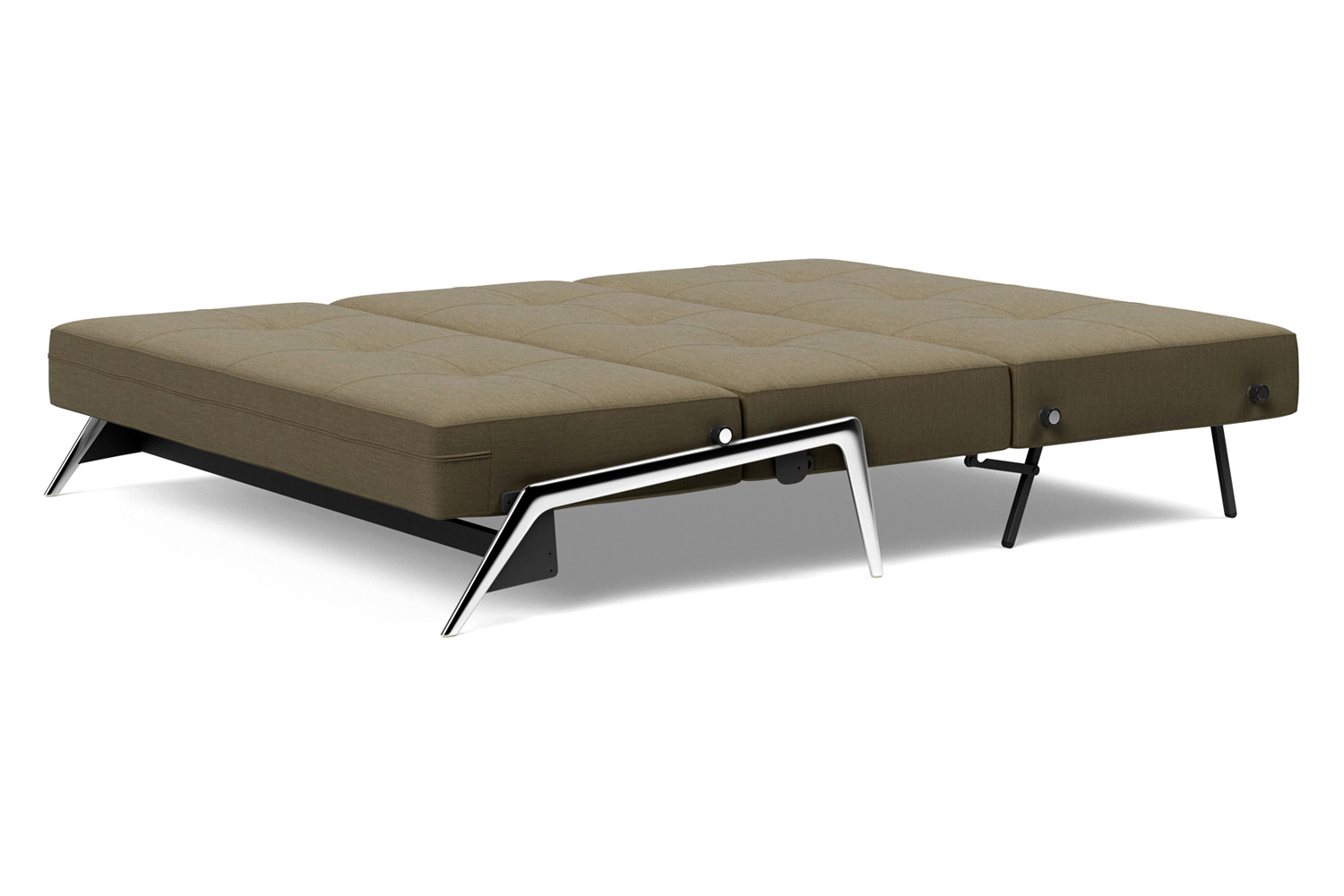 Innovation Living Cubed Queen Size Sofa Bed with Alu Legs - 575 Vivus Dusty Olive