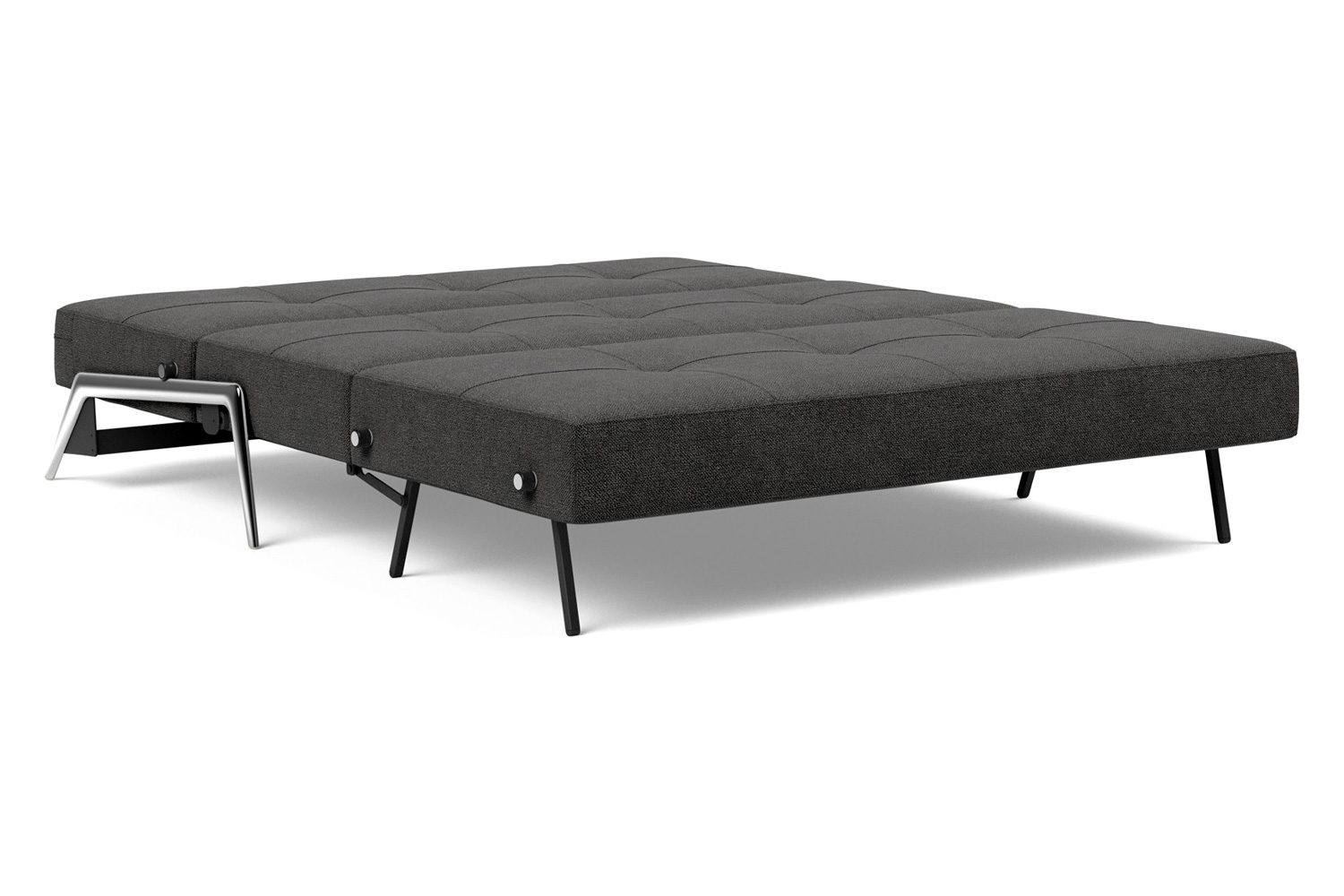Innovation Living Cubed Queen Size Sofa Bed with Alu Legs - 577 Kenya Dark Gray