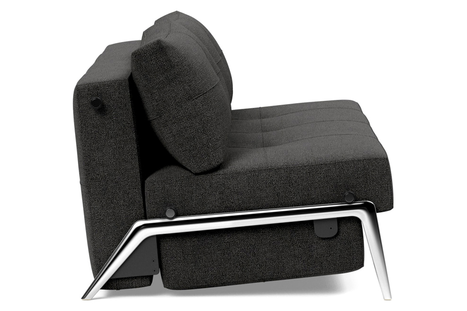 Innovation Living Cubed Queen Size Sofa Bed with Alu Legs - 577 Kenya Dark Gray