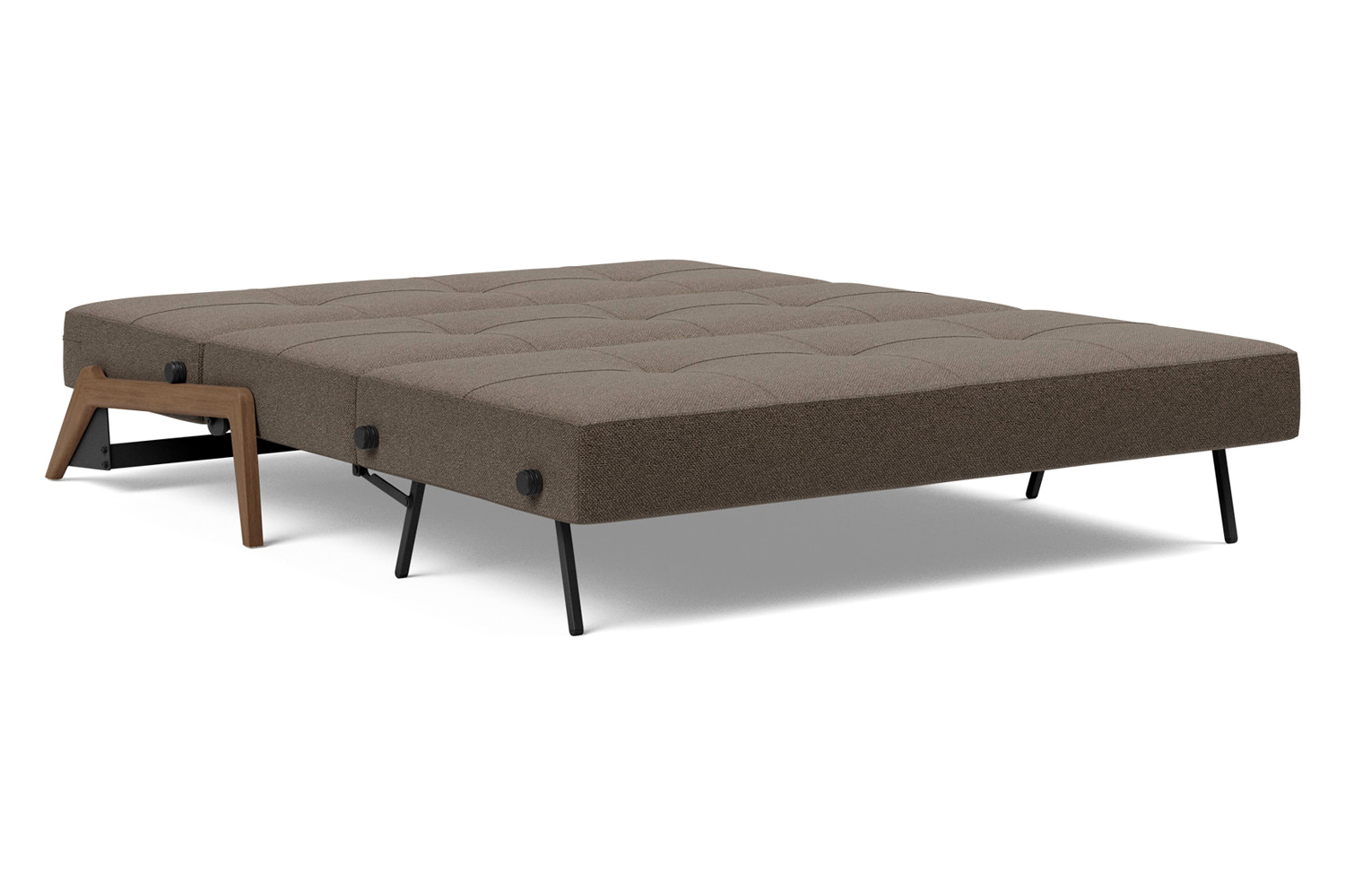 Innovation Living Cubed Queen Size Sofa Bed with Dark Wood Legs - 578 Kenya Taupe