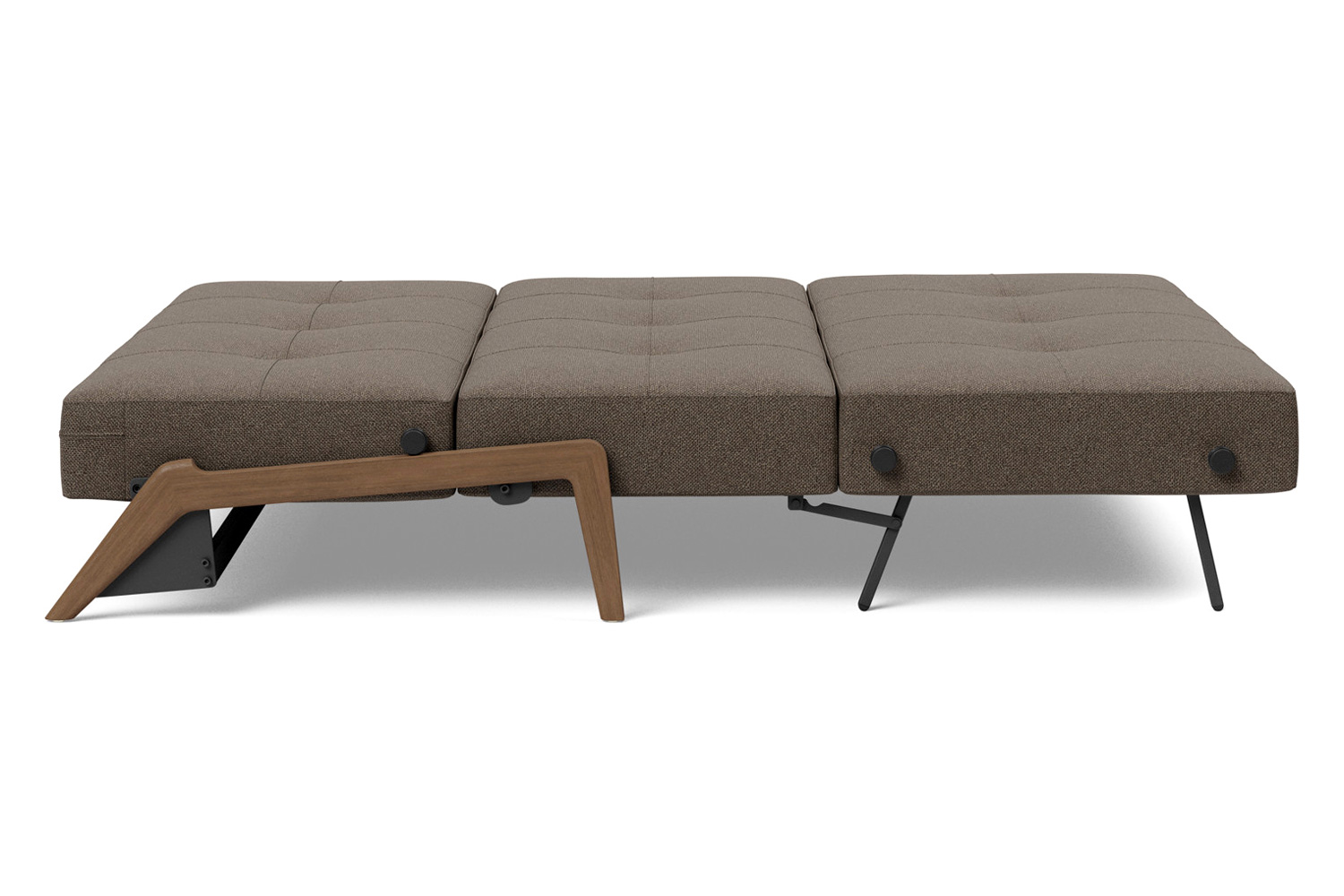 Innovation Living Cubed Queen Size Sofa Bed with Dark Wood Legs - 578 Kenya Taupe