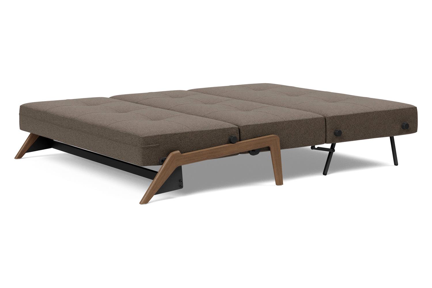 Innovation Living Cubed Queen Size Sofa Bed with Dark Wood Legs - 578 Kenya Taupe