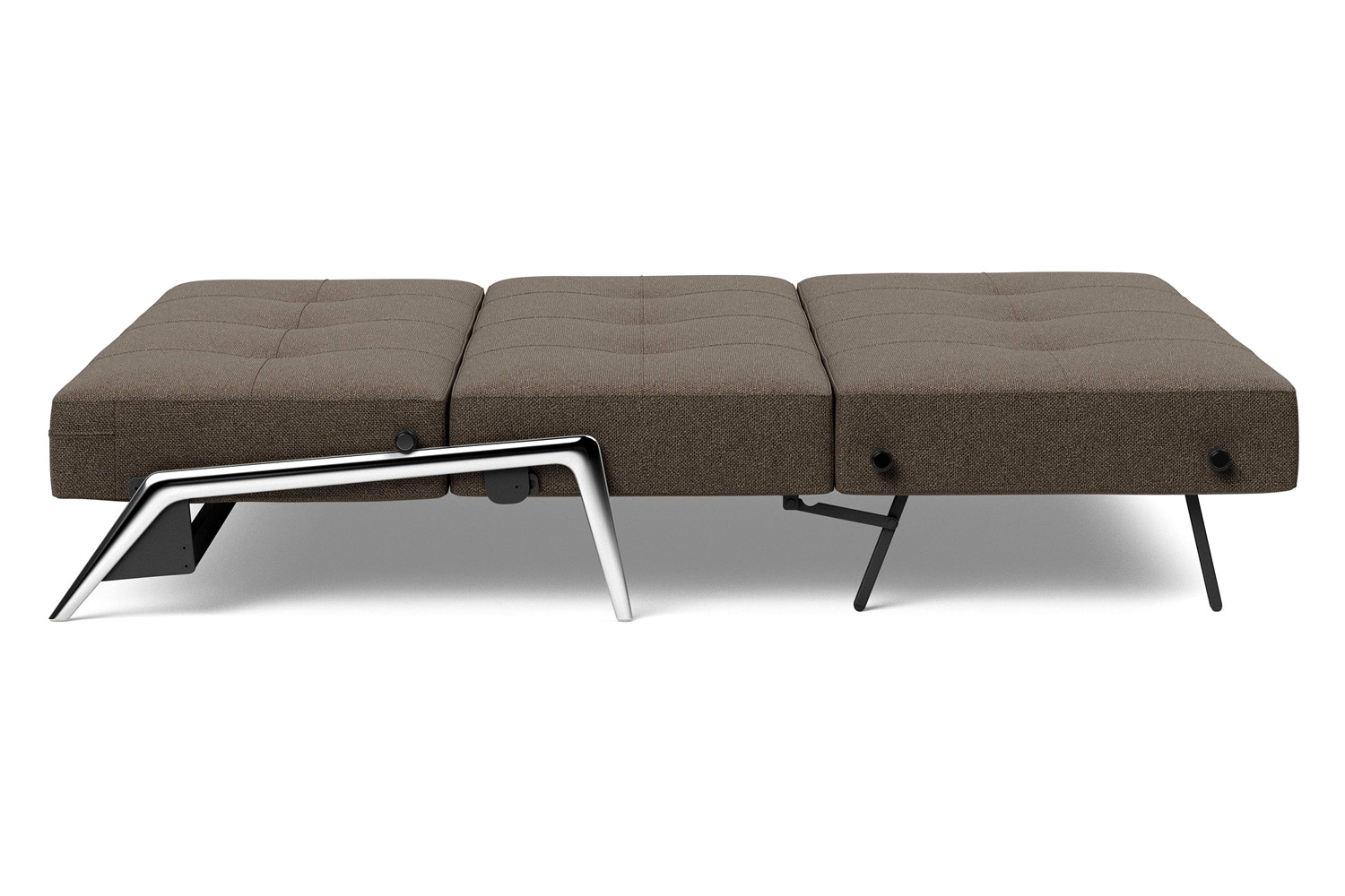 Innovation Living Cubed Queen Size Sofa Bed with Alu Legs - 578 Kenya Taupe