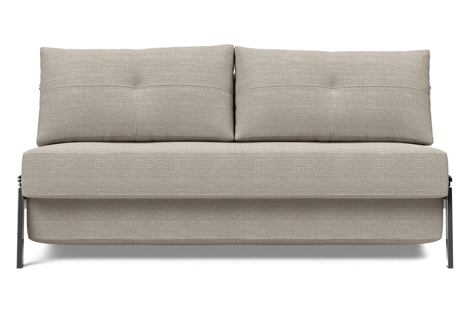 Innovation Living Cubed Queen Size Sofa Bed with Chrome Legs - 579 Kenya Gravel