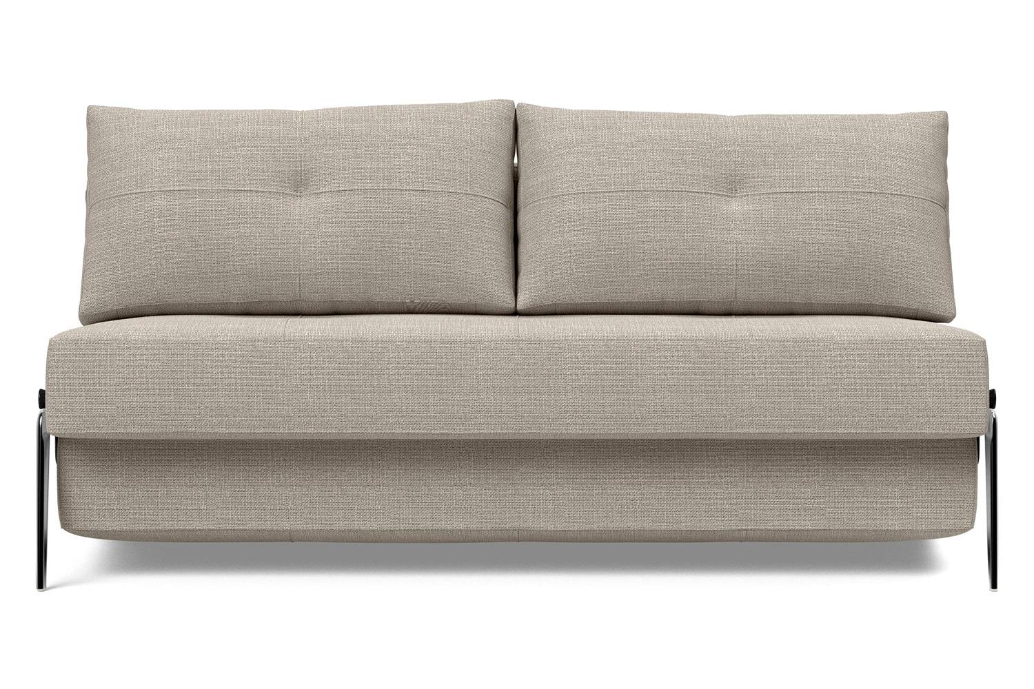 Innovation Living Cubed Queen Size Sofa Bed with Alu Legs - 579 Kenya Gravel