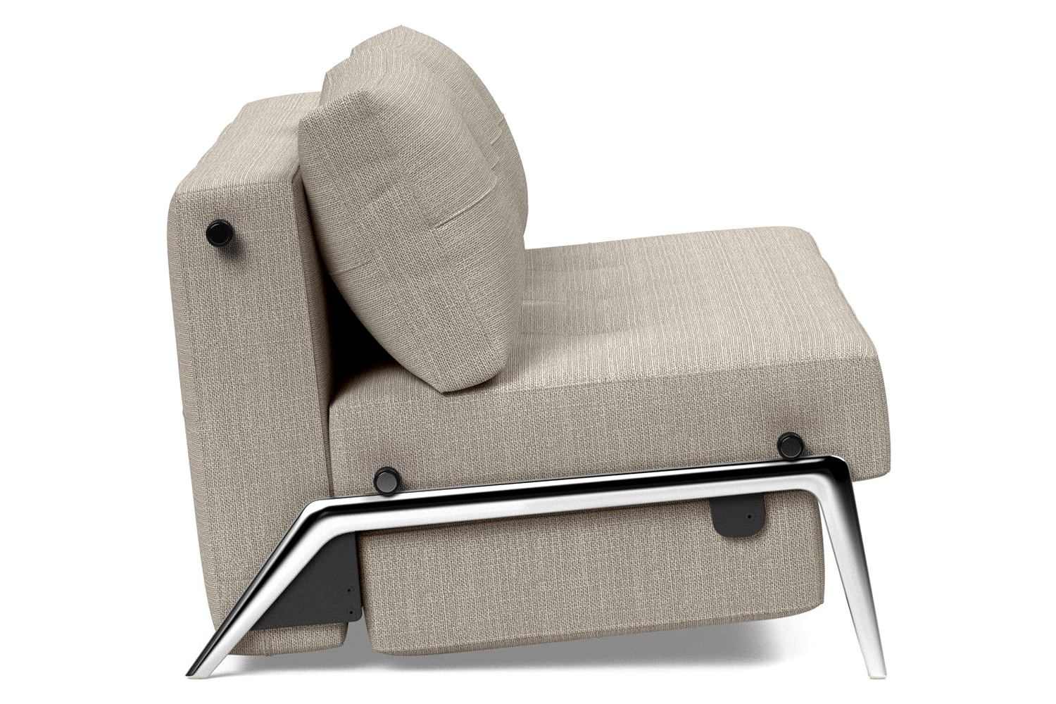 Innovation Living Cubed Queen Size Sofa Bed with Alu Legs - 579 Kenya Gravel