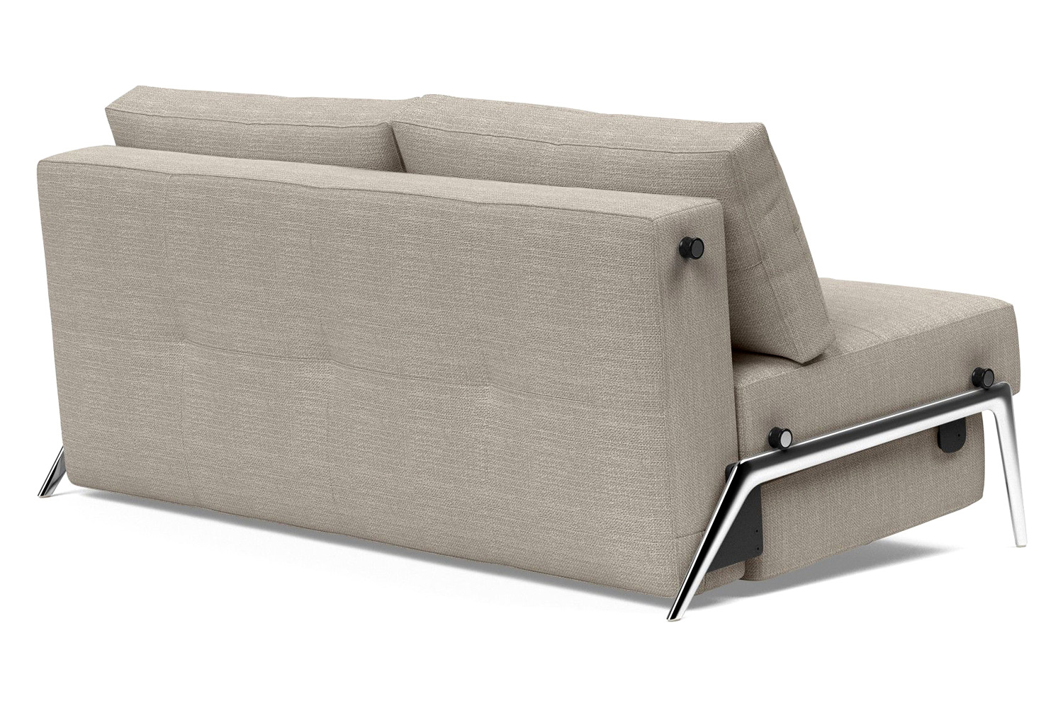 Innovation Living Cubed Queen Size Sofa Bed with Alu Legs - 579 Kenya Gravel