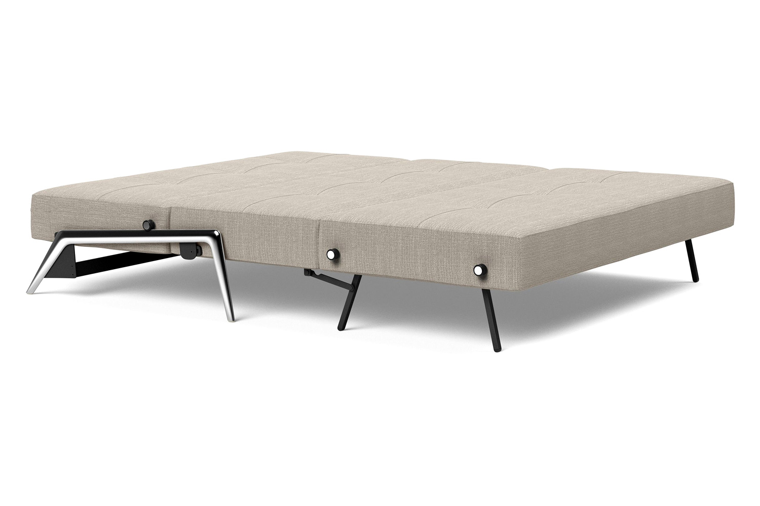 Innovation Living Cubed Queen Size Sofa Bed with Alu Legs - 579 Kenya Gravel