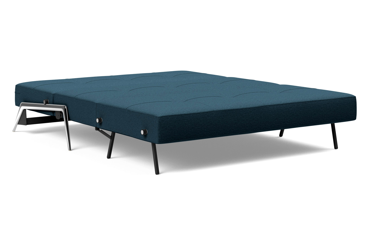 Innovation Living Cubed Queen Size Sofa Bed with Alu Legs - 580 Argus Navy Blue