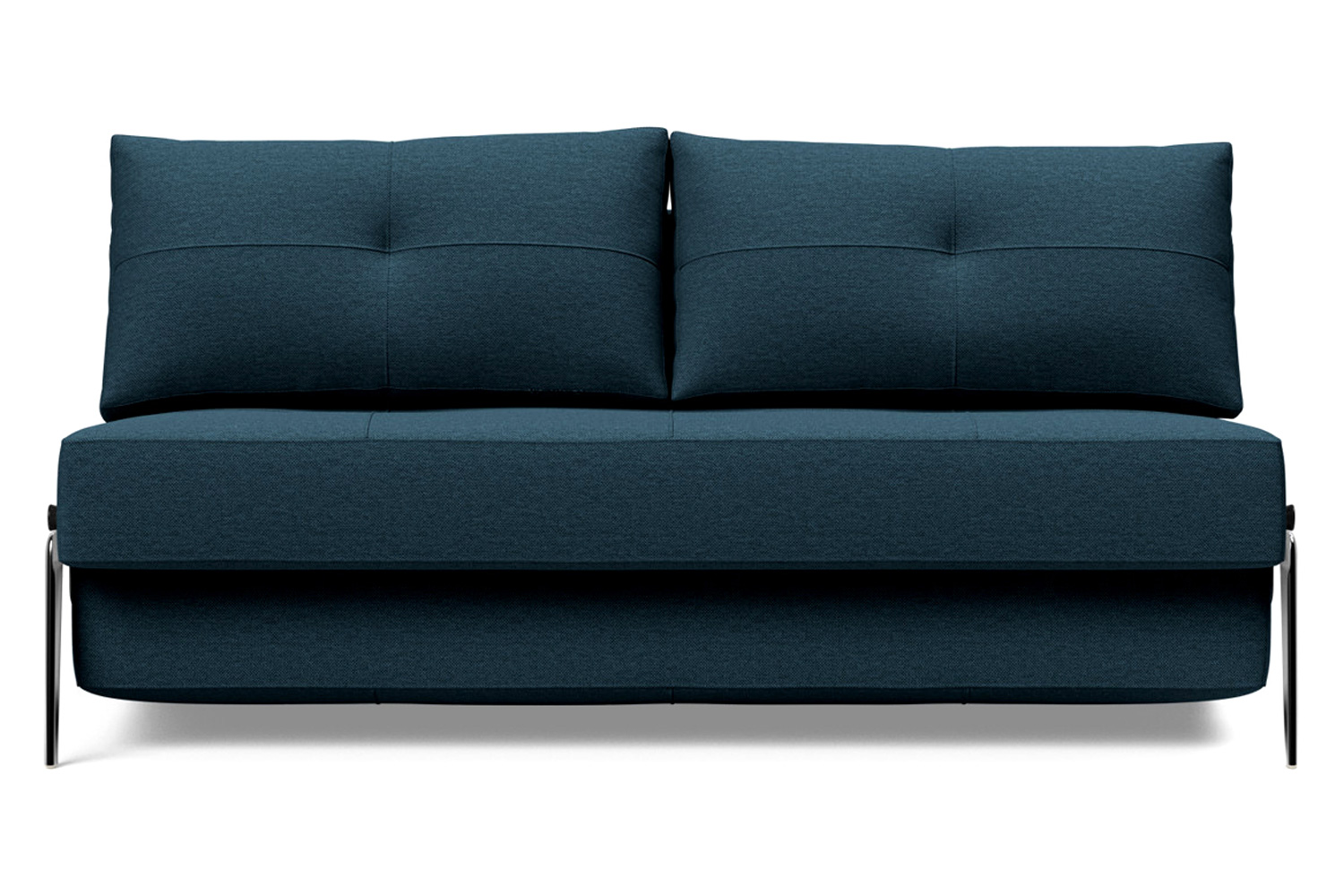 Innovation Living Cubed Queen Size Sofa Bed with Alu Legs - 580 Argus Navy Blue