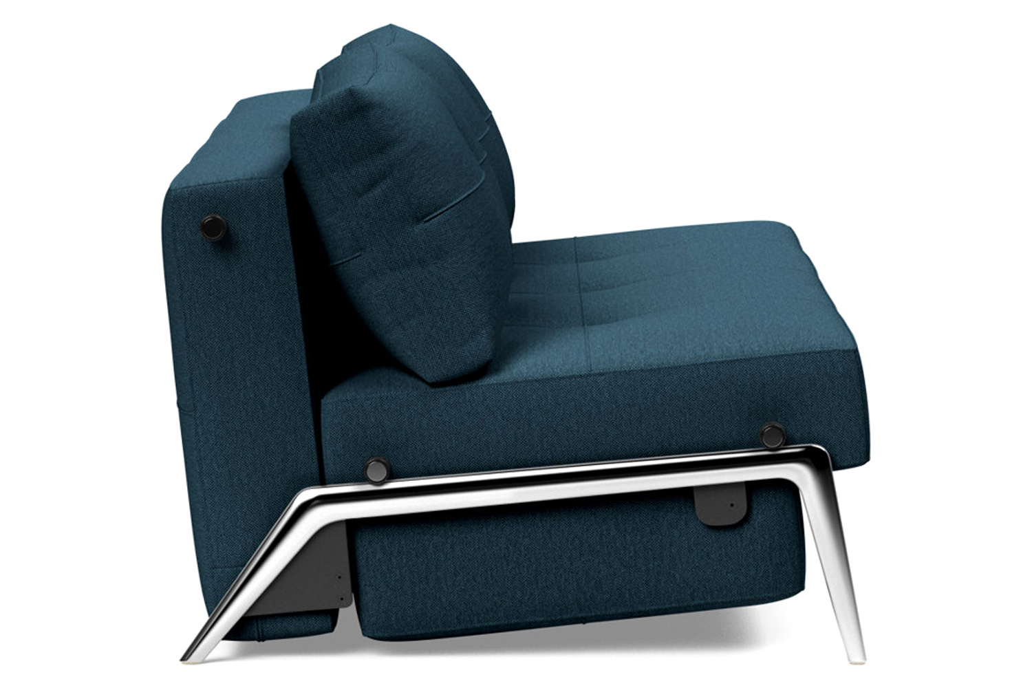 Innovation Living Cubed Queen Size Sofa Bed with Alu Legs - 580 Argus Navy Blue
