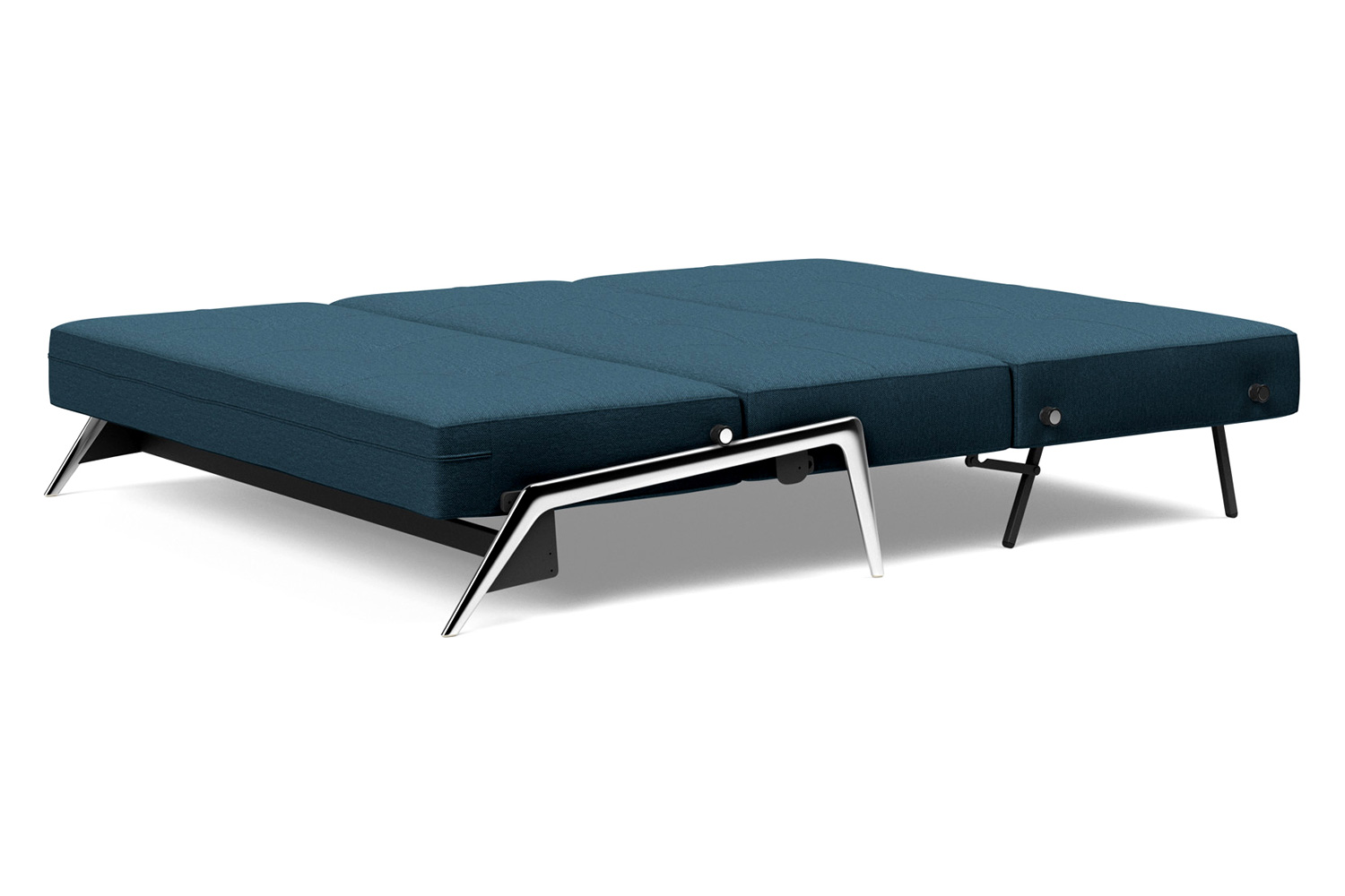 Innovation Living Cubed Queen Size Sofa Bed with Alu Legs - 580 Argus Navy Blue