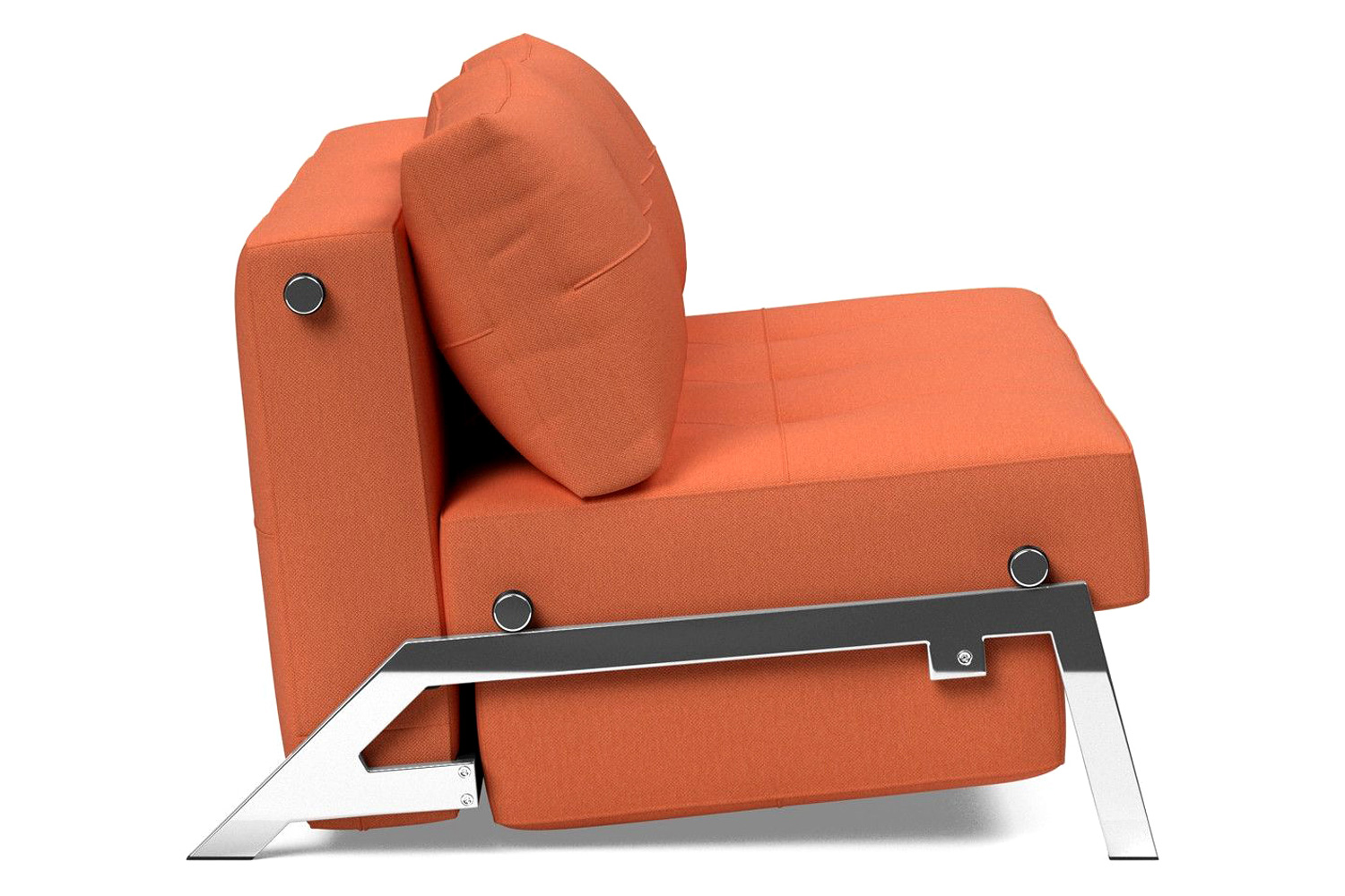 Innovation Living Cubed Queen Size Sofa Bed with Chrome Legs - 581 Argus Rust