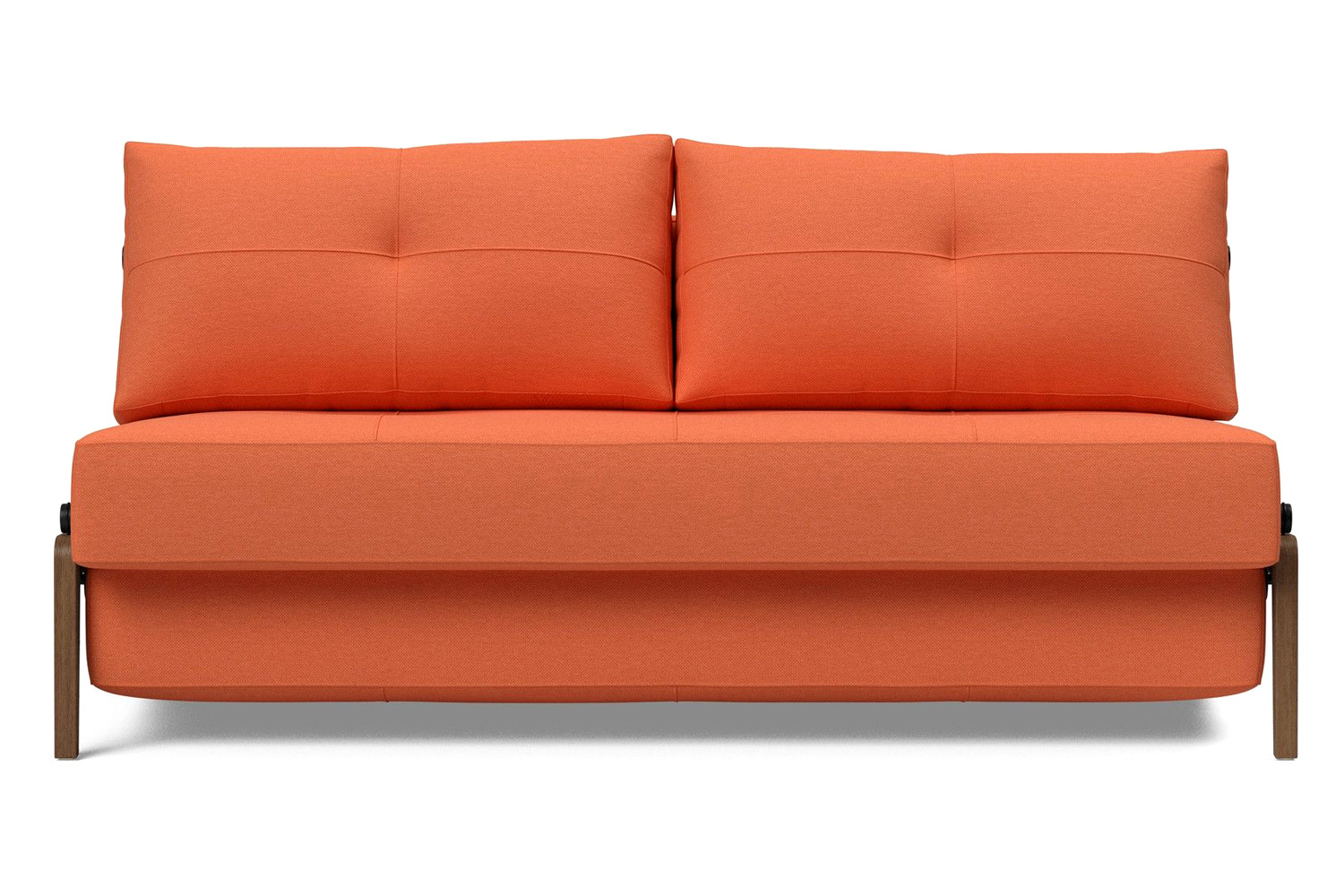 Innovation Living Cubed Queen Size Sofa Bed with Dark Wood Legs - 581 Argus Rust