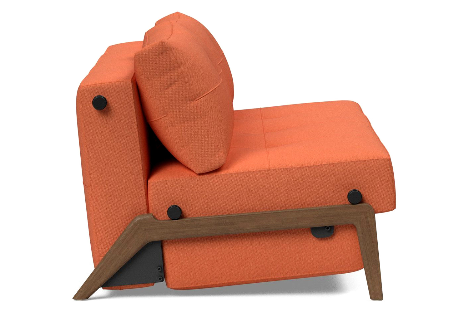 Innovation Living Cubed Queen Size Sofa Bed with Dark Wood Legs - 581 Argus Rust