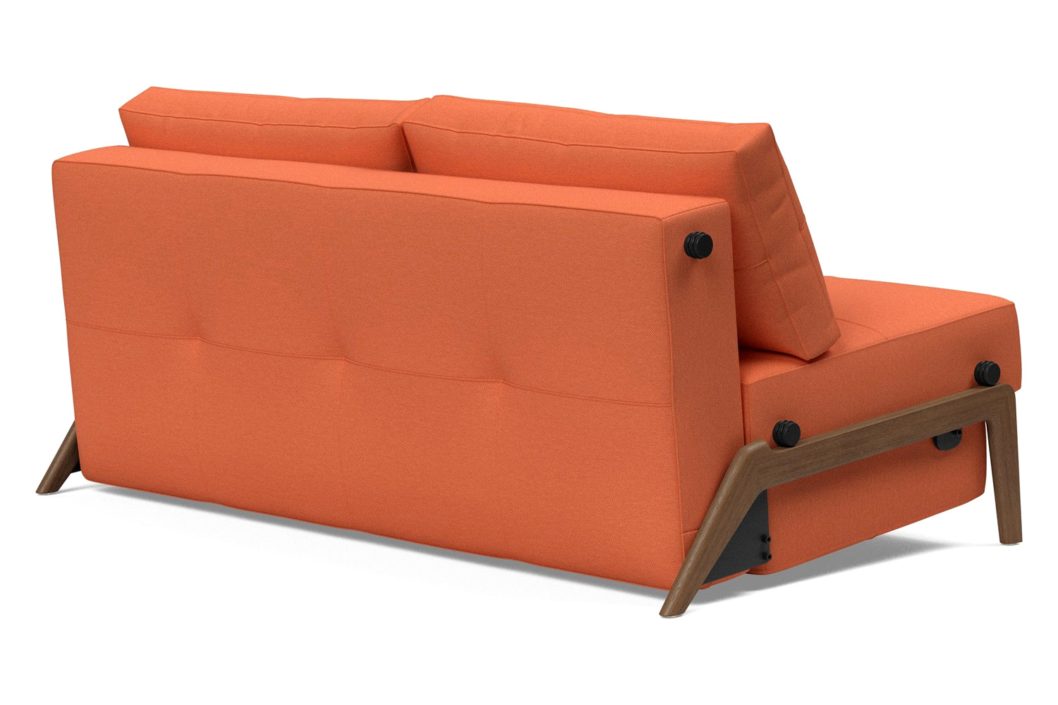 Innovation Living Cubed Queen Size Sofa Bed with Dark Wood Legs - 581 Argus Rust