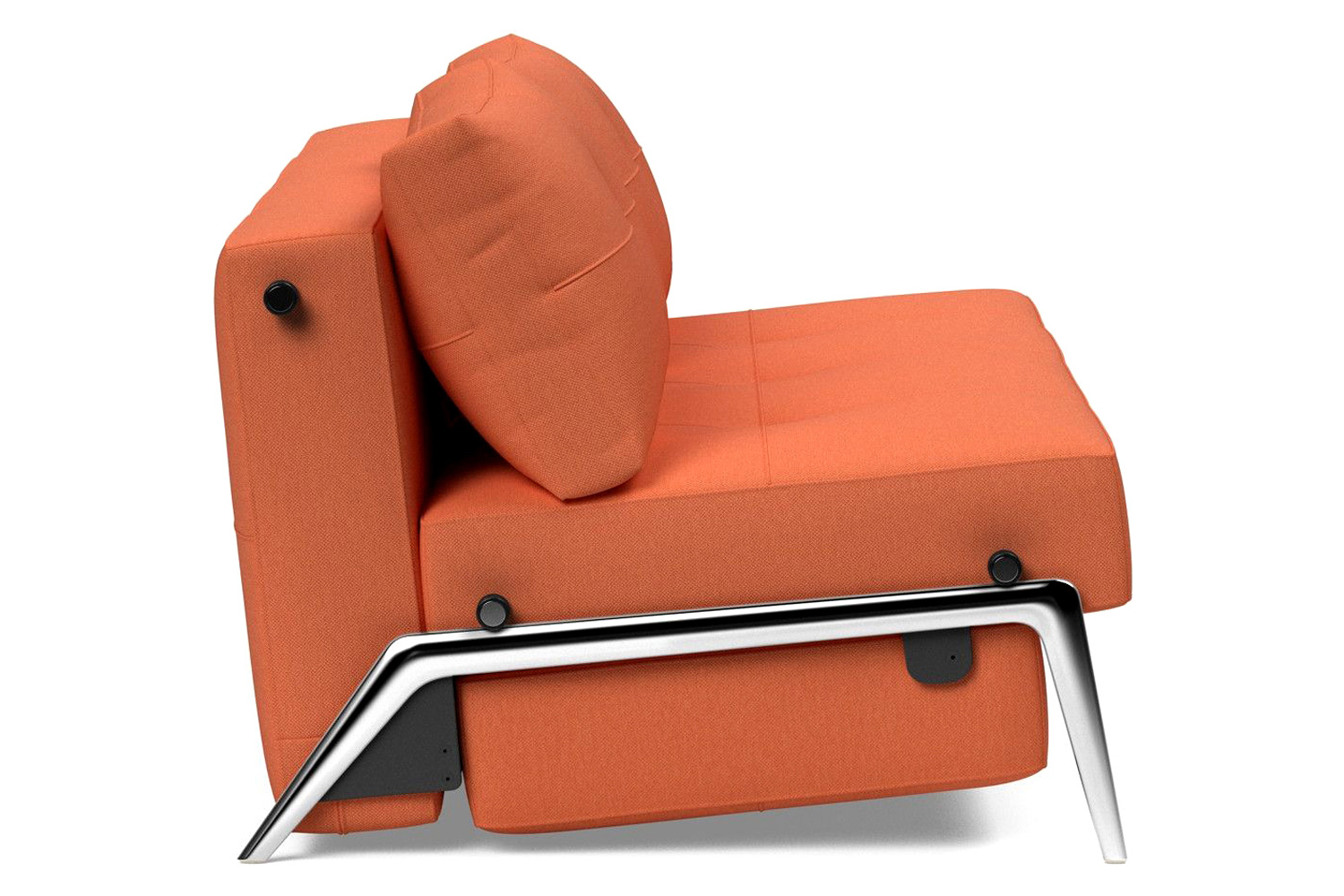 Innovation Living Cubed Queen Size Sofa Bed with Alu Legs - 581 Argus Rust