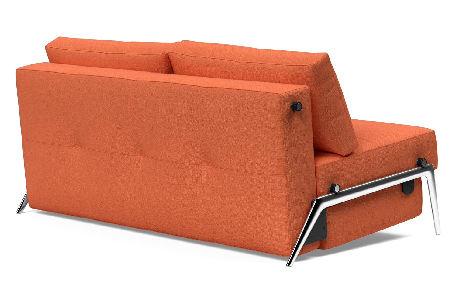 Innovation Living Cubed Queen Size Sofa Bed with Alu Legs - 581 Argus Rust