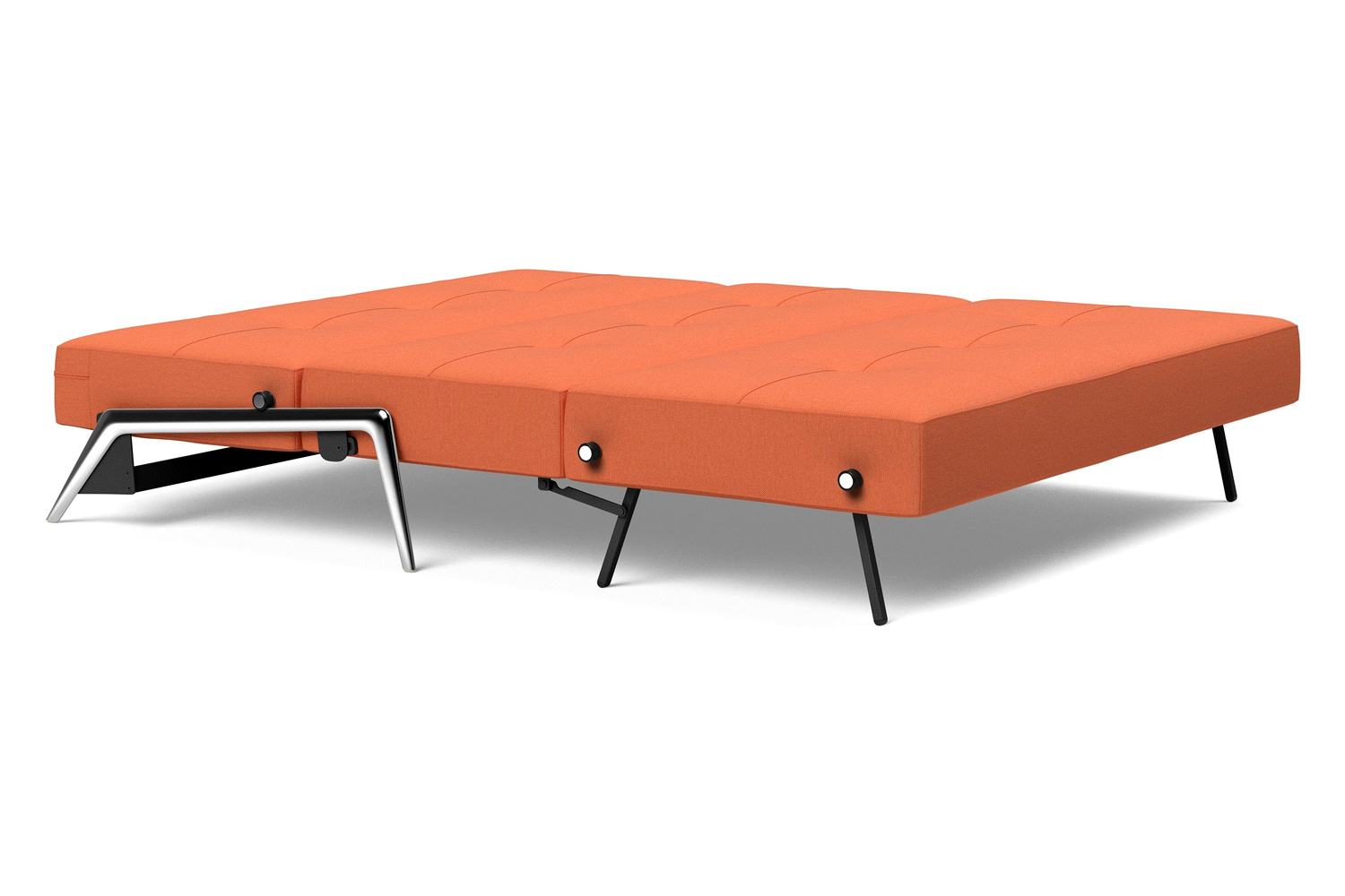 Innovation Living Cubed Queen Size Sofa Bed with Alu Legs - 581 Argus Rust