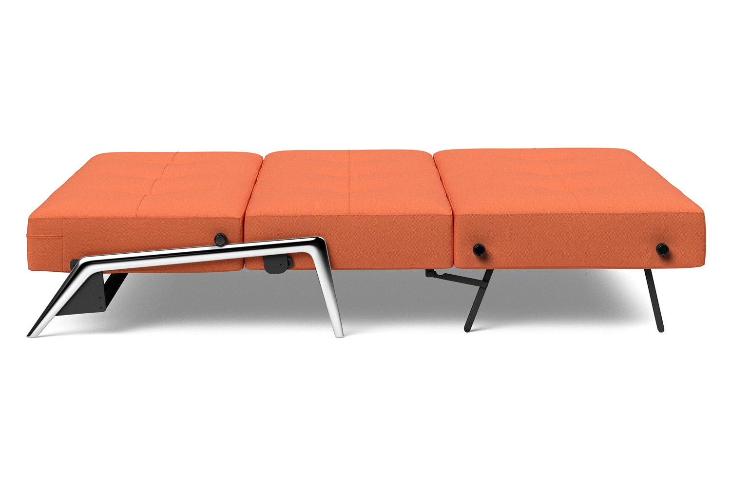 Innovation Living Cubed Queen Size Sofa Bed with Alu Legs - 581 Argus Rust