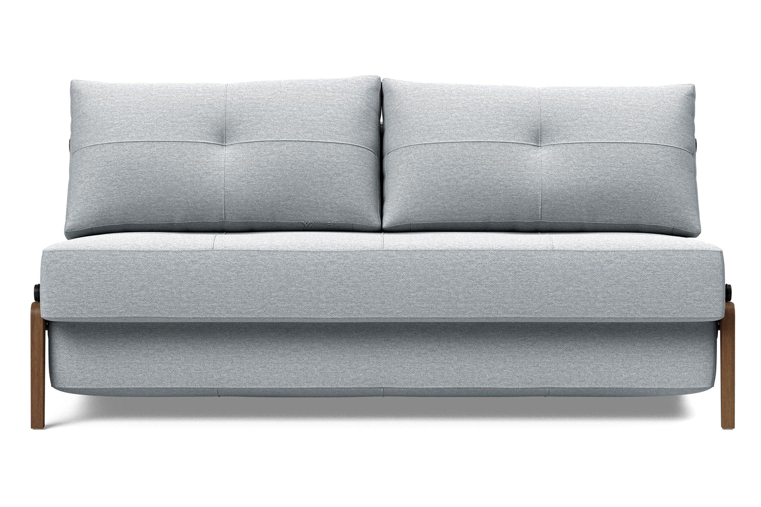 Innovation Living Cubed Queen Size Sofa Bed with Dark Wood Legs - 583 Argus Gray