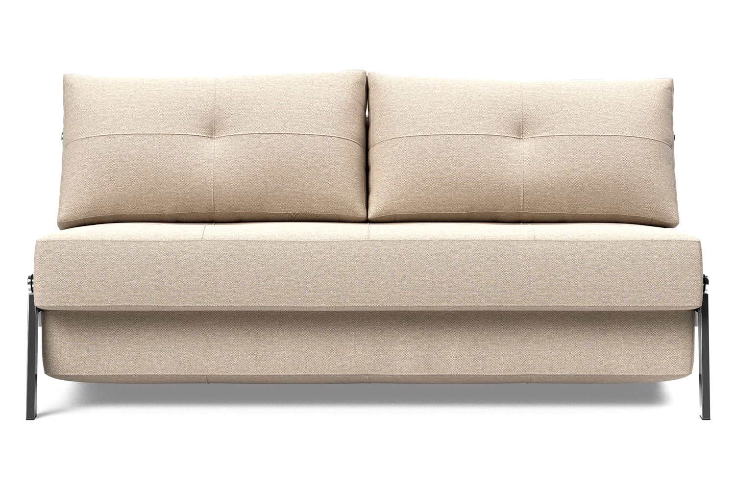 Innovation Living Cubed Queen Size Sofa Bed with Chrome Legs - 584 Argus Natural