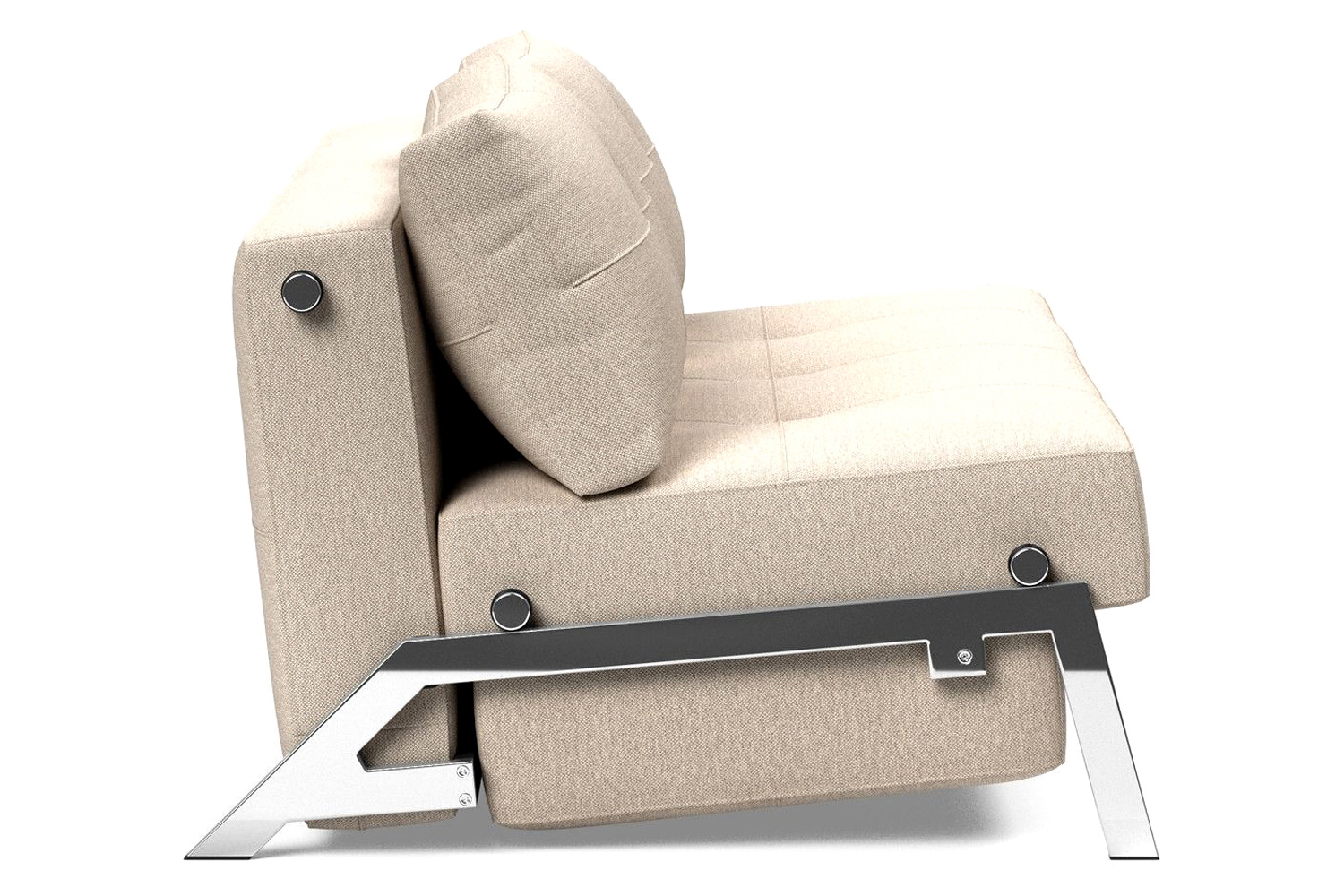 Innovation Living Cubed Queen Size Sofa Bed with Chrome Legs - 584 Argus Natural