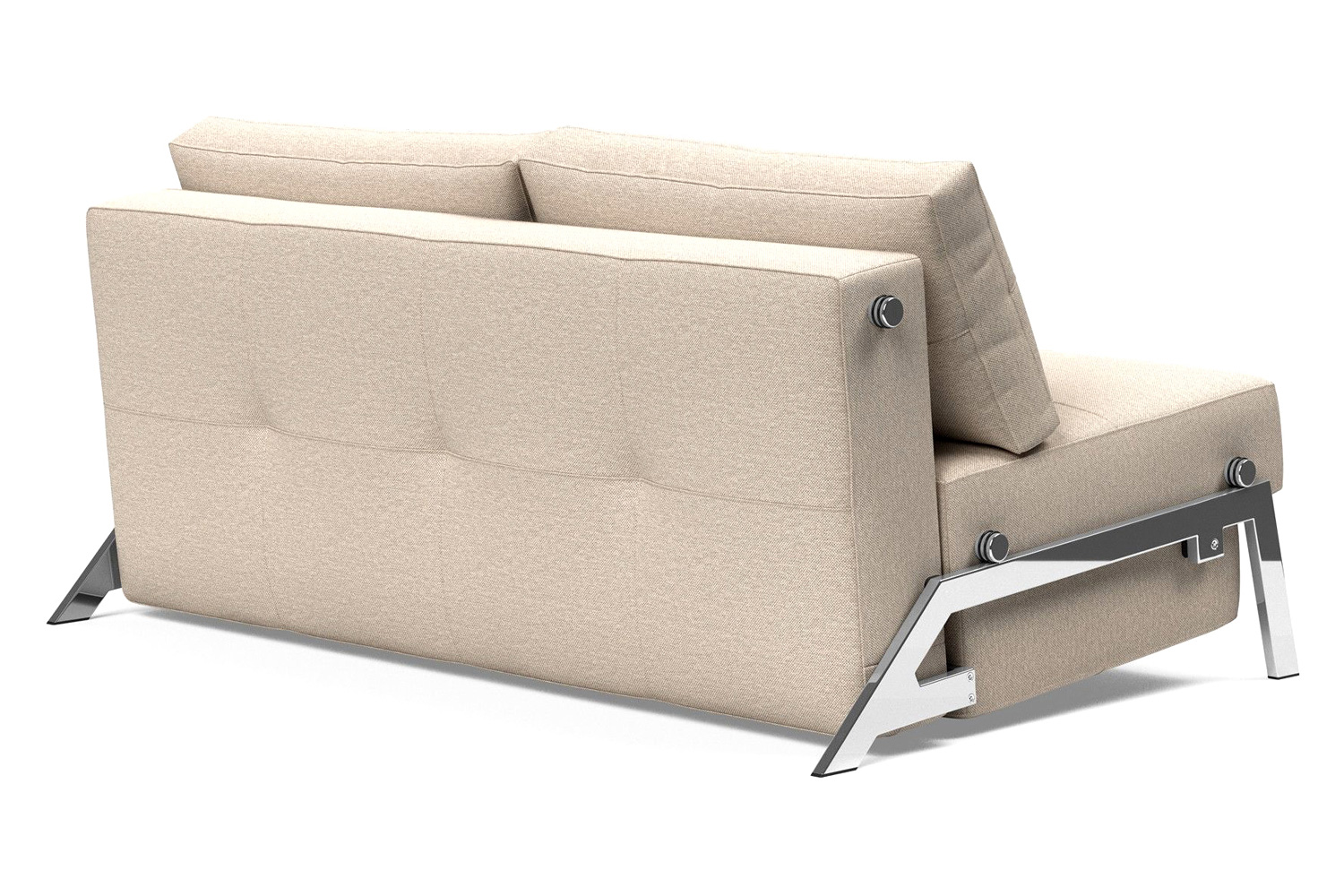 Innovation Living Cubed Queen Size Sofa Bed with Chrome Legs - 584 Argus Natural