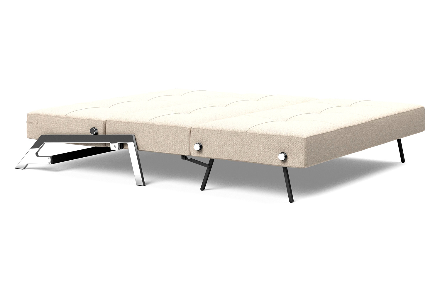 Innovation Living Cubed Queen Size Sofa Bed with Chrome Legs - 584 Argus Natural