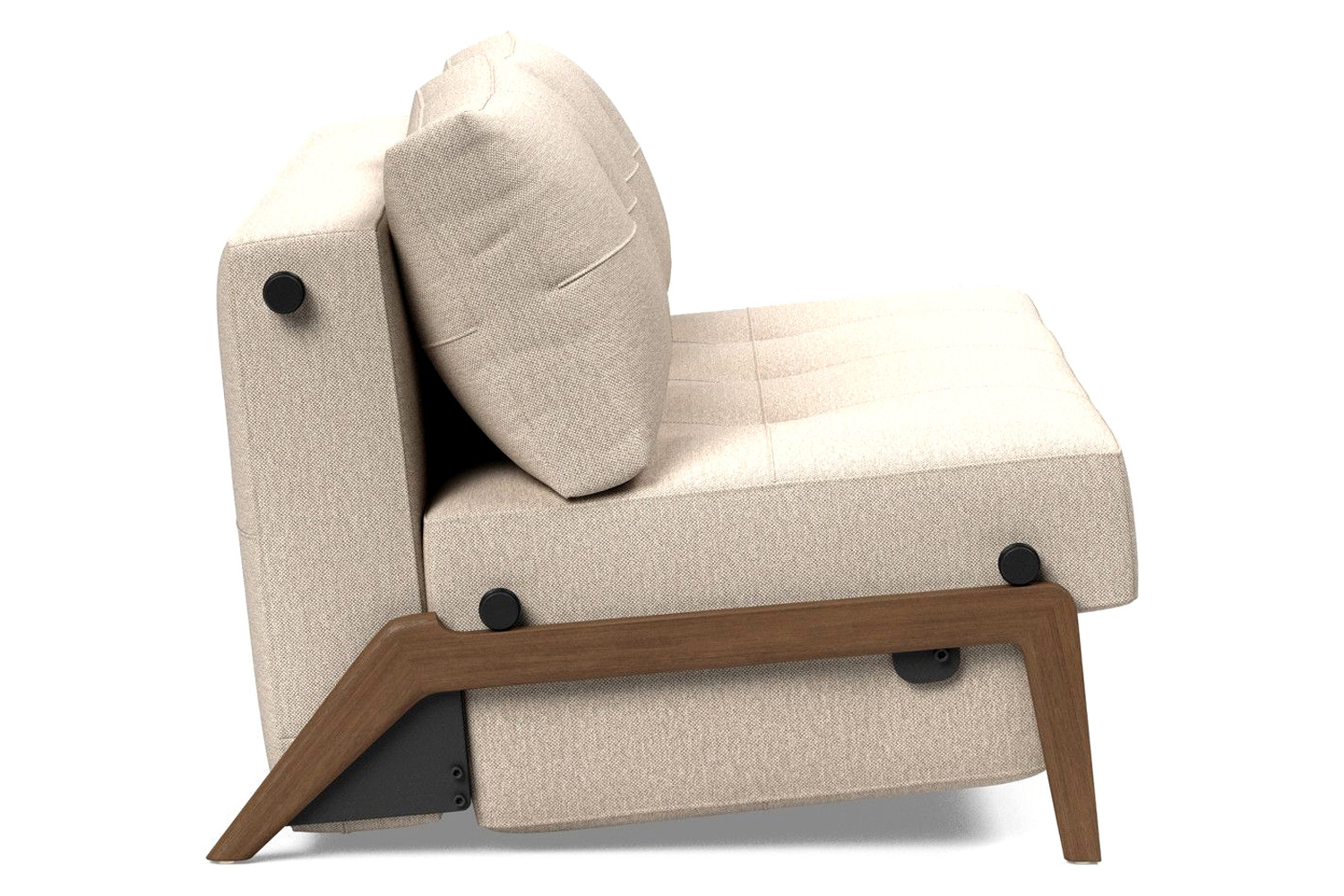Innovation Living Cubed Queen Size Sofa Bed with Dark Wood Legs - 584 Argus Natural