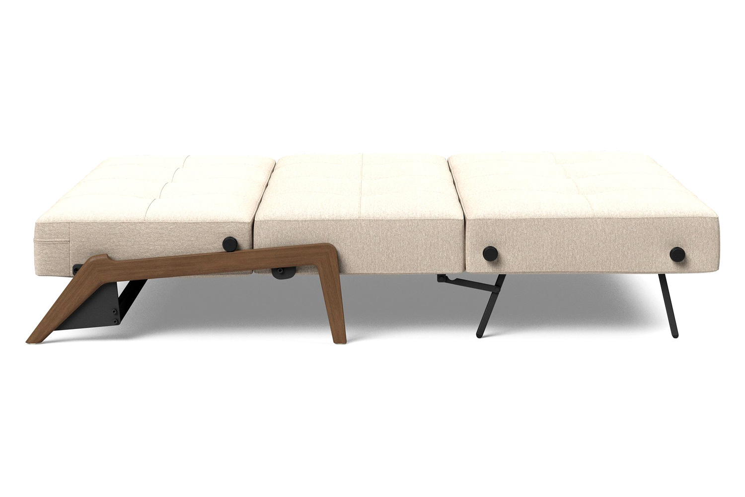 Innovation Living Cubed Queen Size Sofa Bed with Dark Wood Legs - 584 Argus Natural