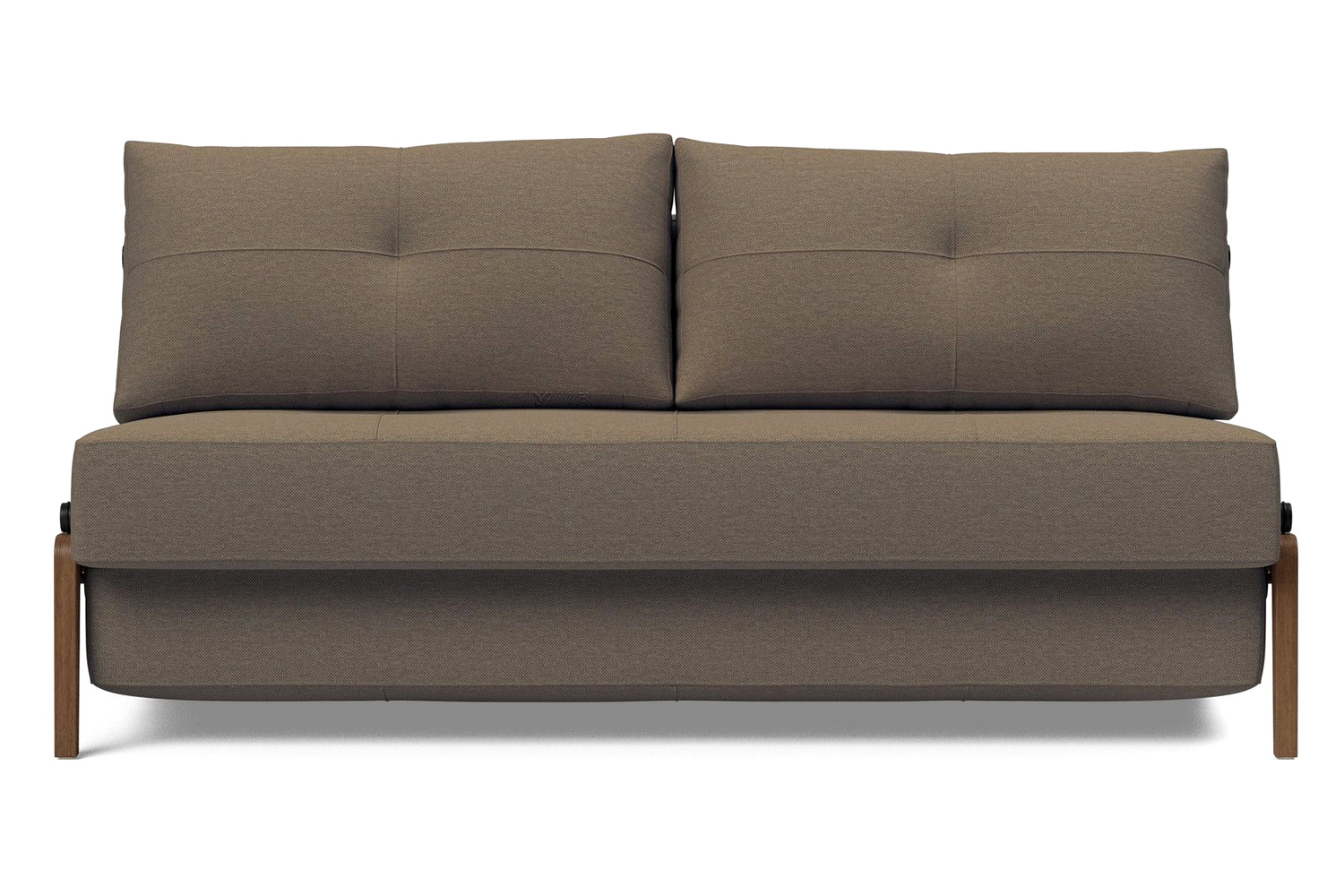 Innovation Living Cubed Queen Size Sofa Bed with Dark Wood Legs - 585 Argus Brown