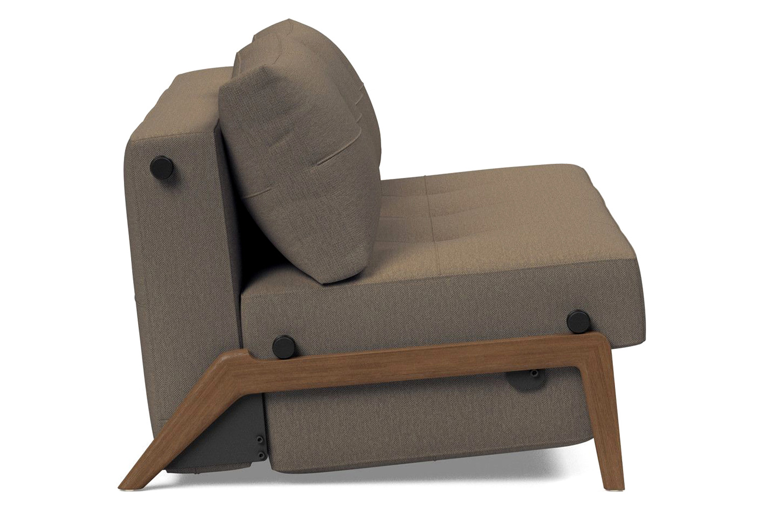 Innovation Living Cubed Queen Size Sofa Bed with Dark Wood Legs - 585 Argus Brown