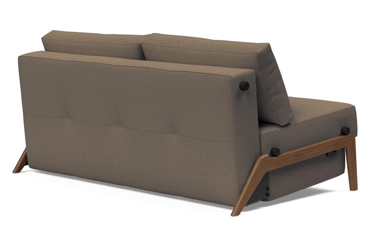 Innovation Living Cubed Queen Size Sofa Bed with Dark Wood Legs - 585 Argus Brown
