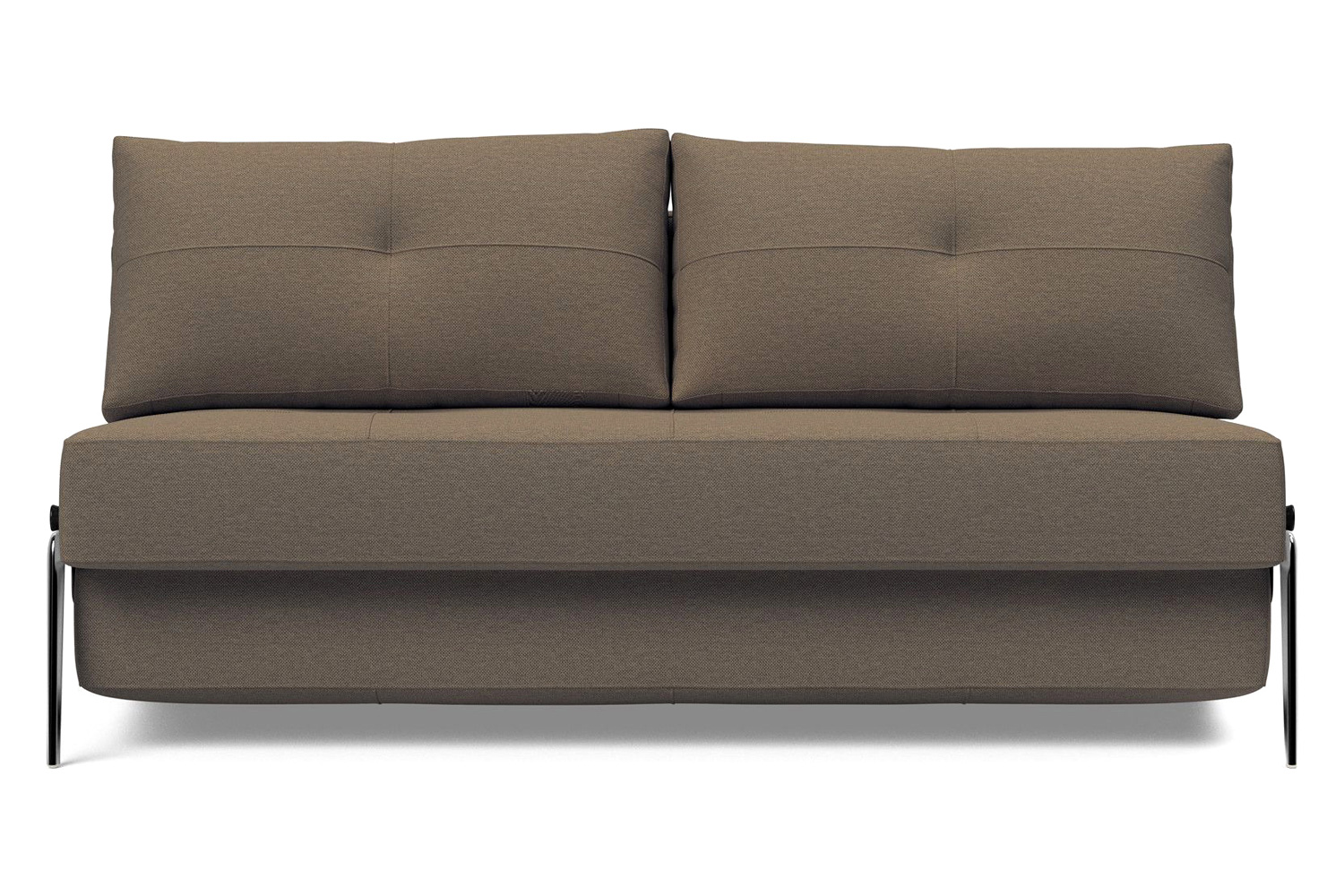 Innovation Living Cubed Queen Size Sofa Bed with Alu Legs - 585 Argus Brown