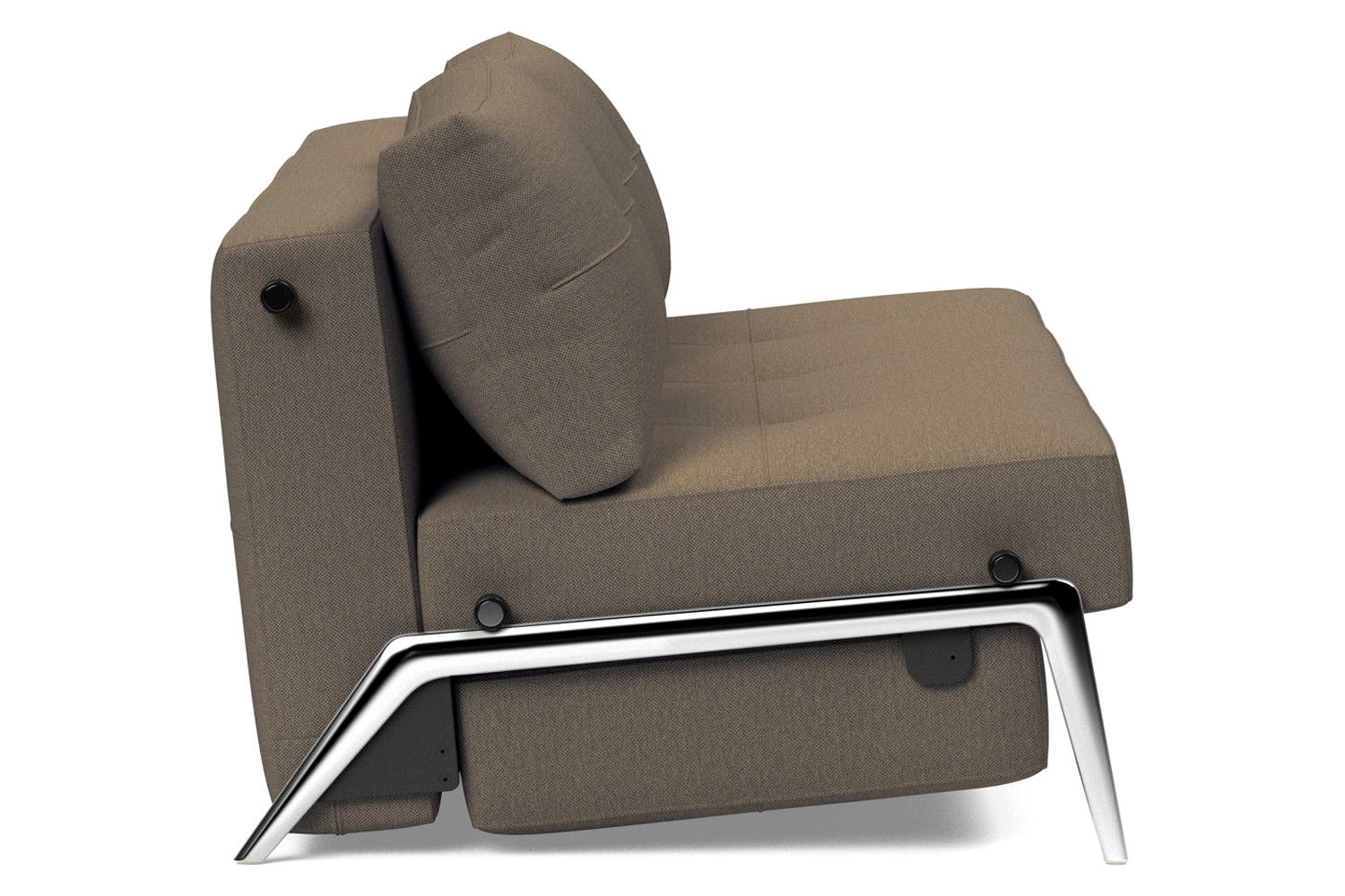 Innovation Living Cubed Queen Size Sofa Bed with Alu Legs - 585 Argus Brown