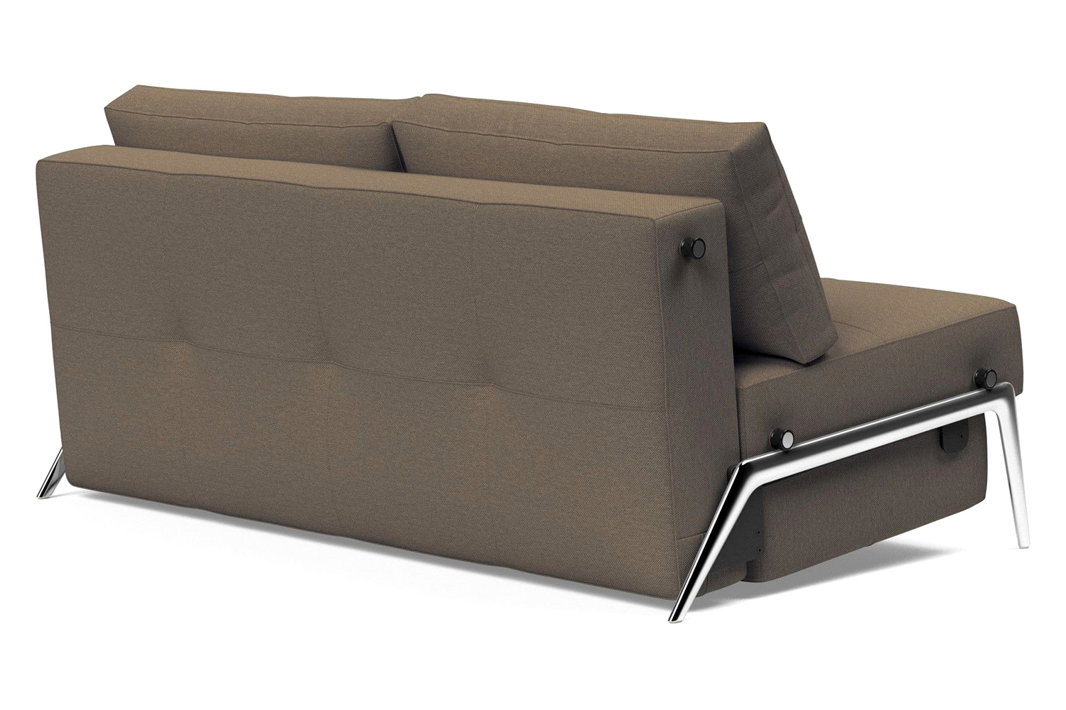 Innovation Living Cubed Queen Size Sofa Bed with Alu Legs - 585 Argus Brown