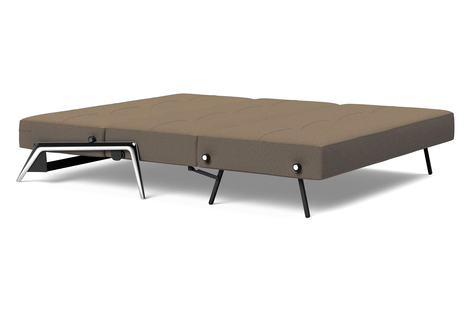 Innovation Living Cubed Queen Size Sofa Bed with Alu Legs - 585 Argus Brown