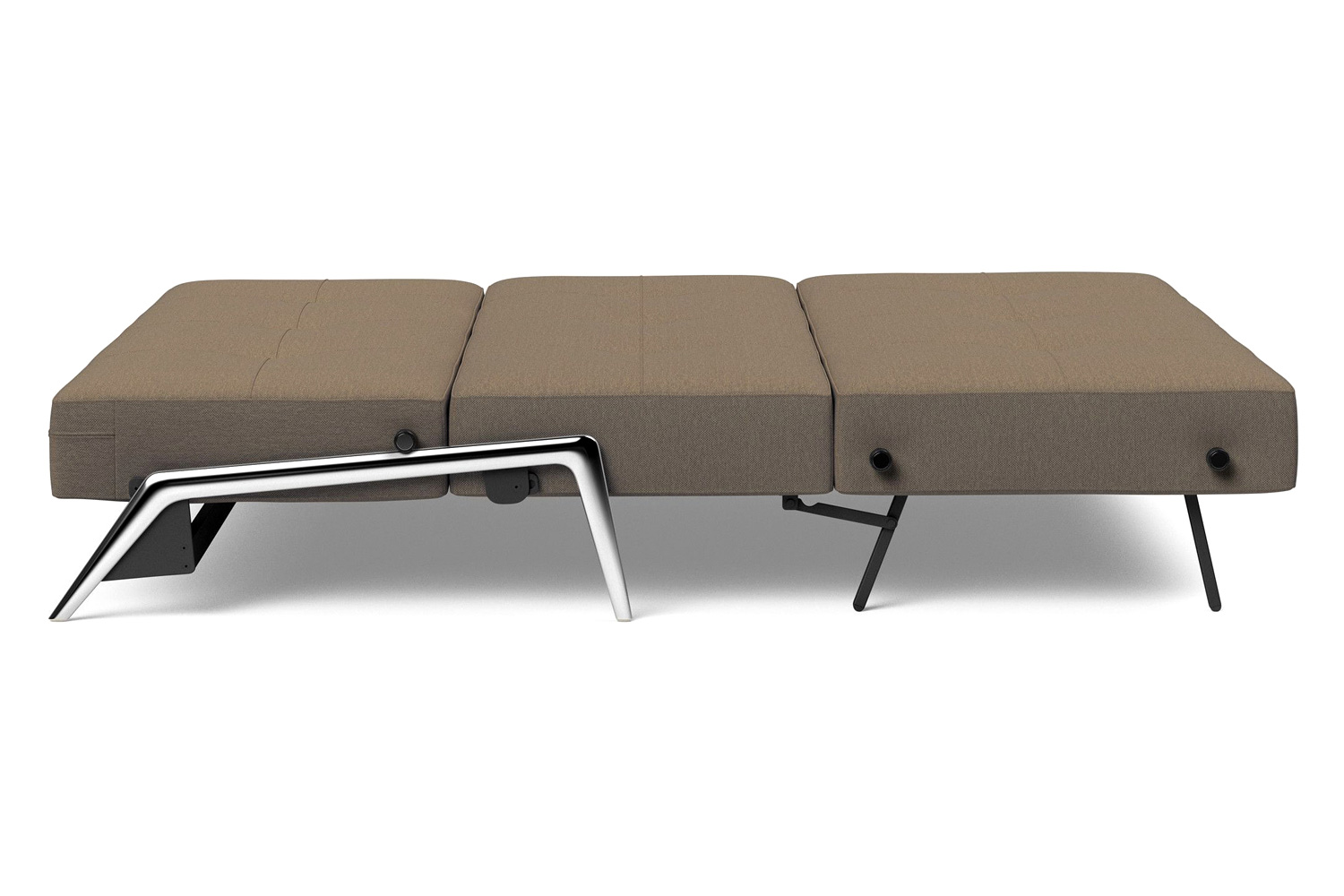 Innovation Living Cubed Queen Size Sofa Bed with Alu Legs - 585 Argus Brown