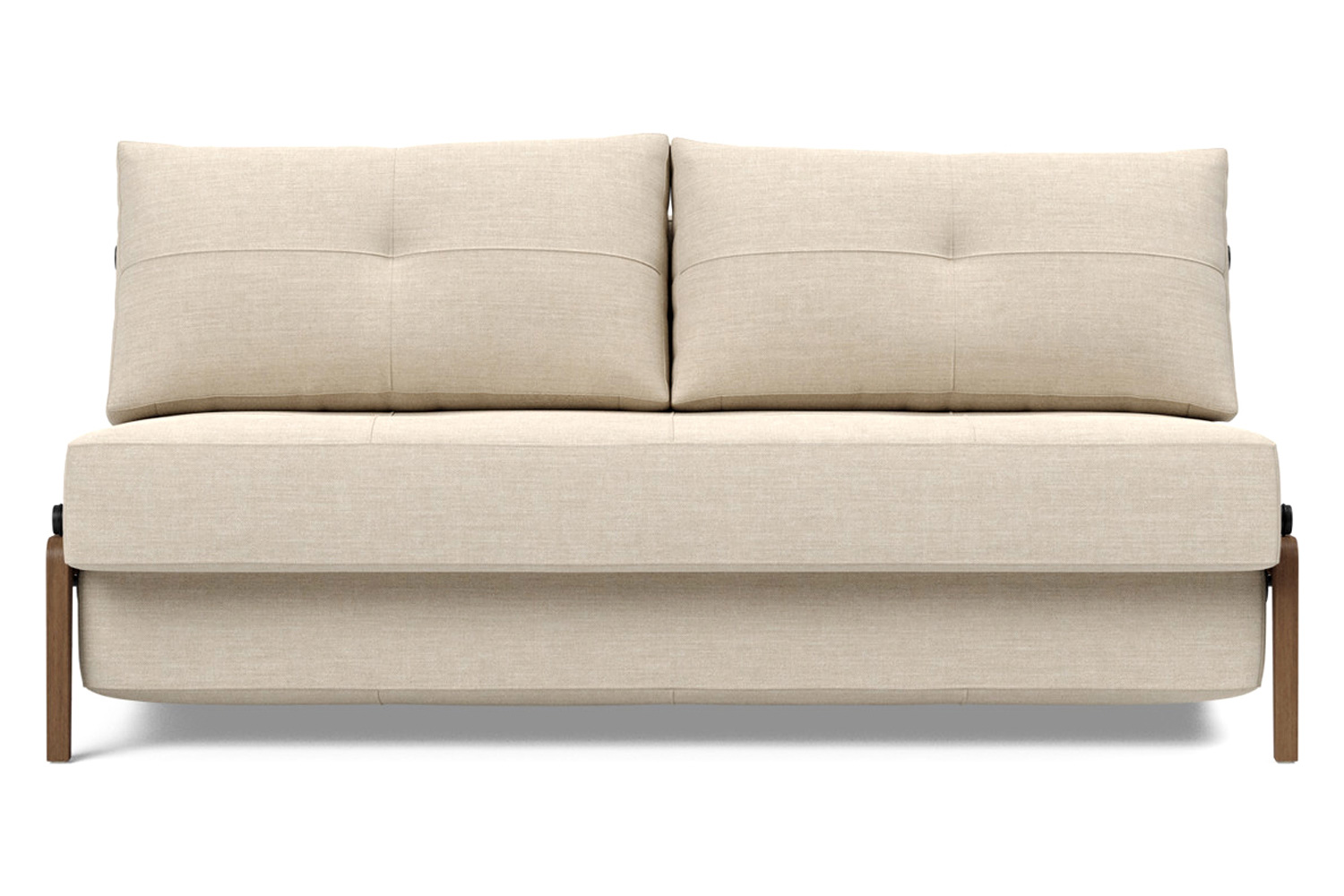 Innovation Living Cubed Queen Size Sofa Bed with Dark Wood Legs - 586 Phobos Latte
