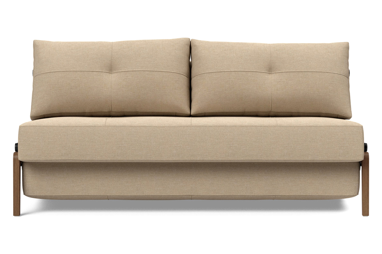 Innovation Living Cubed Queen Size Sofa Bed with Dark Wood Legs - 587 Phobos Mocha