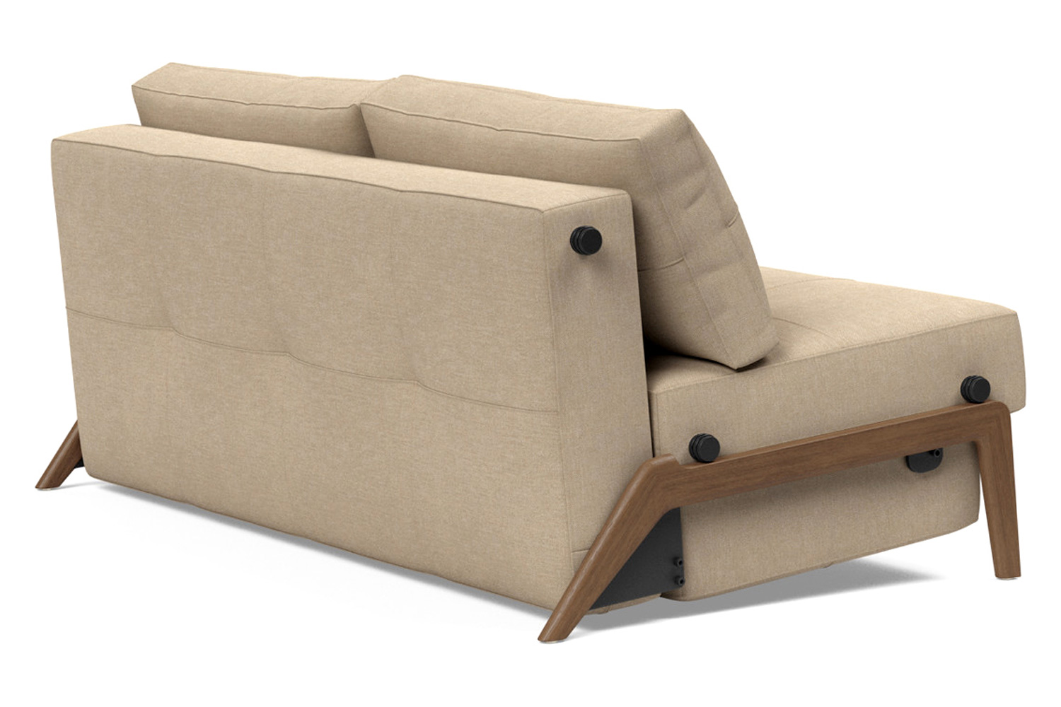 Innovation Living Cubed Queen Size Sofa Bed with Dark Wood Legs - 587 Phobos Mocha